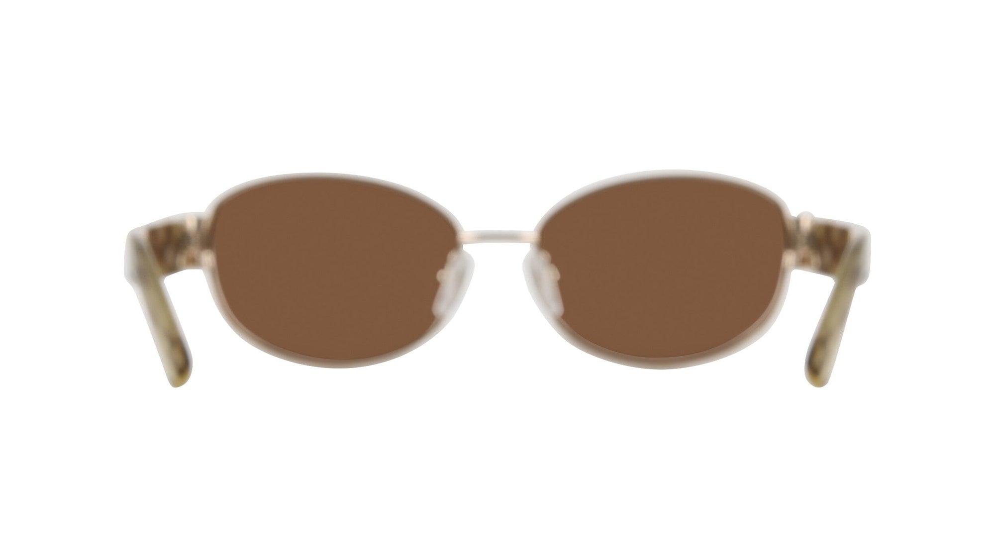 Anne Klein Oval Metal Frame Sunglasses