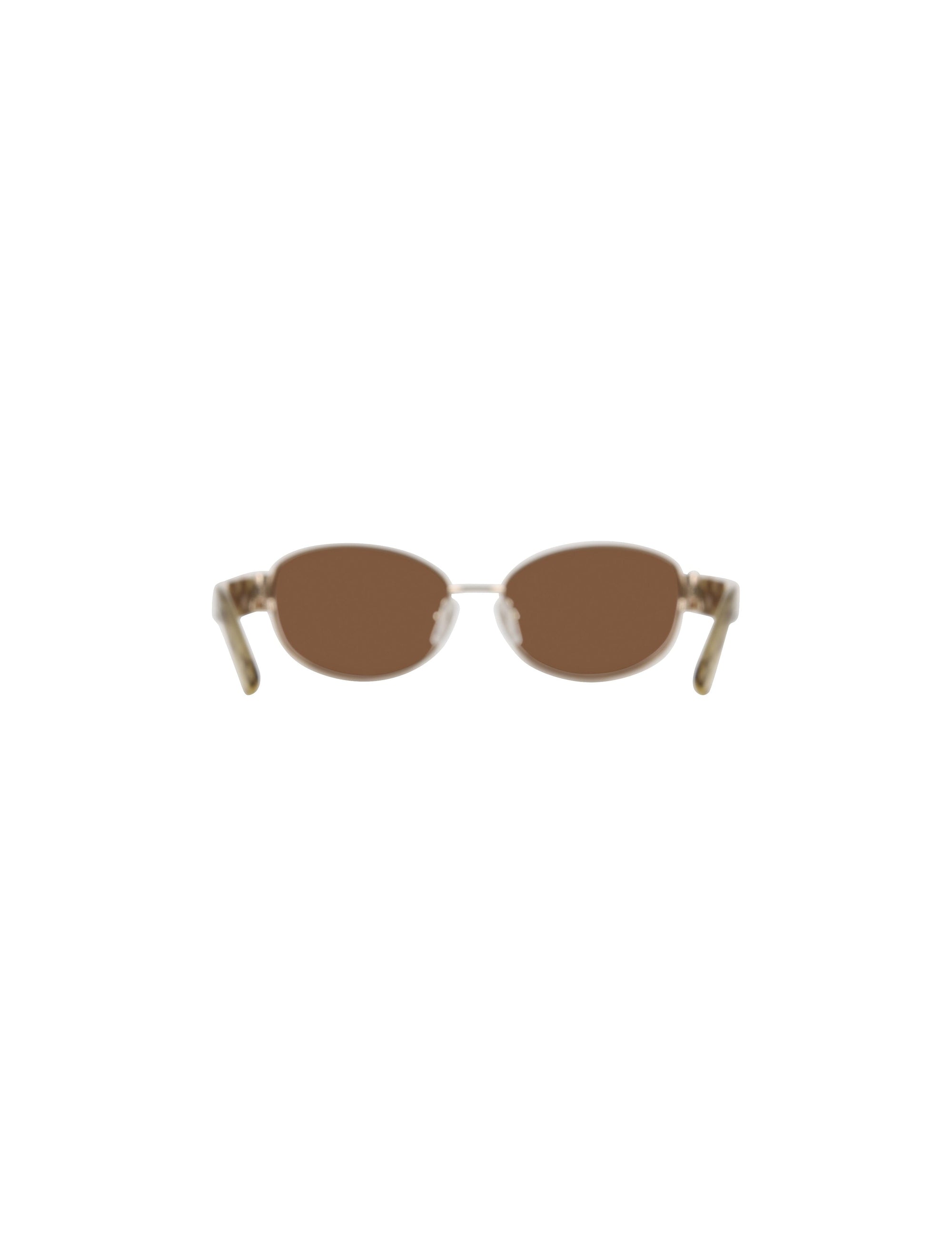 Anne Klein Oval Metal Frame Sunglasses
