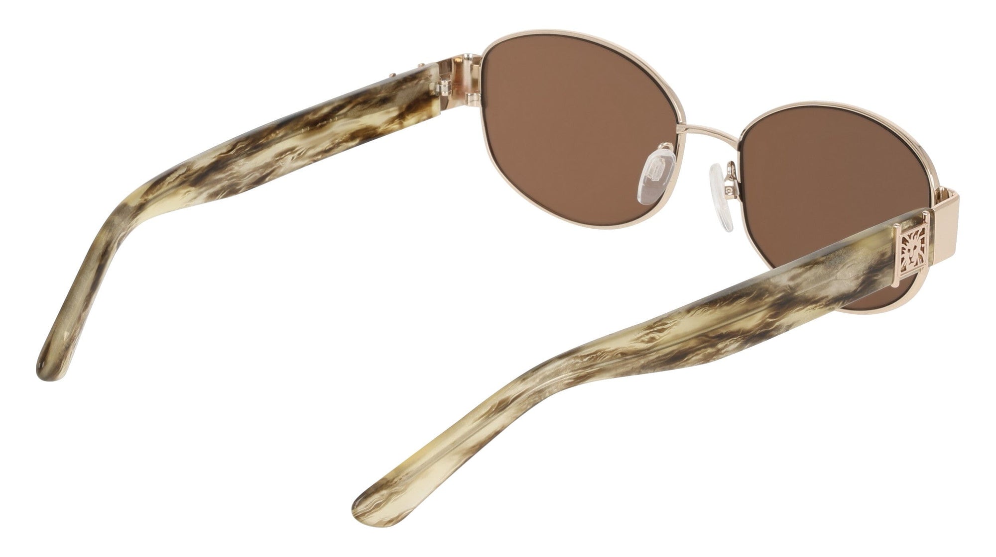 Anne Klein Oval Metal Frame Sunglasses