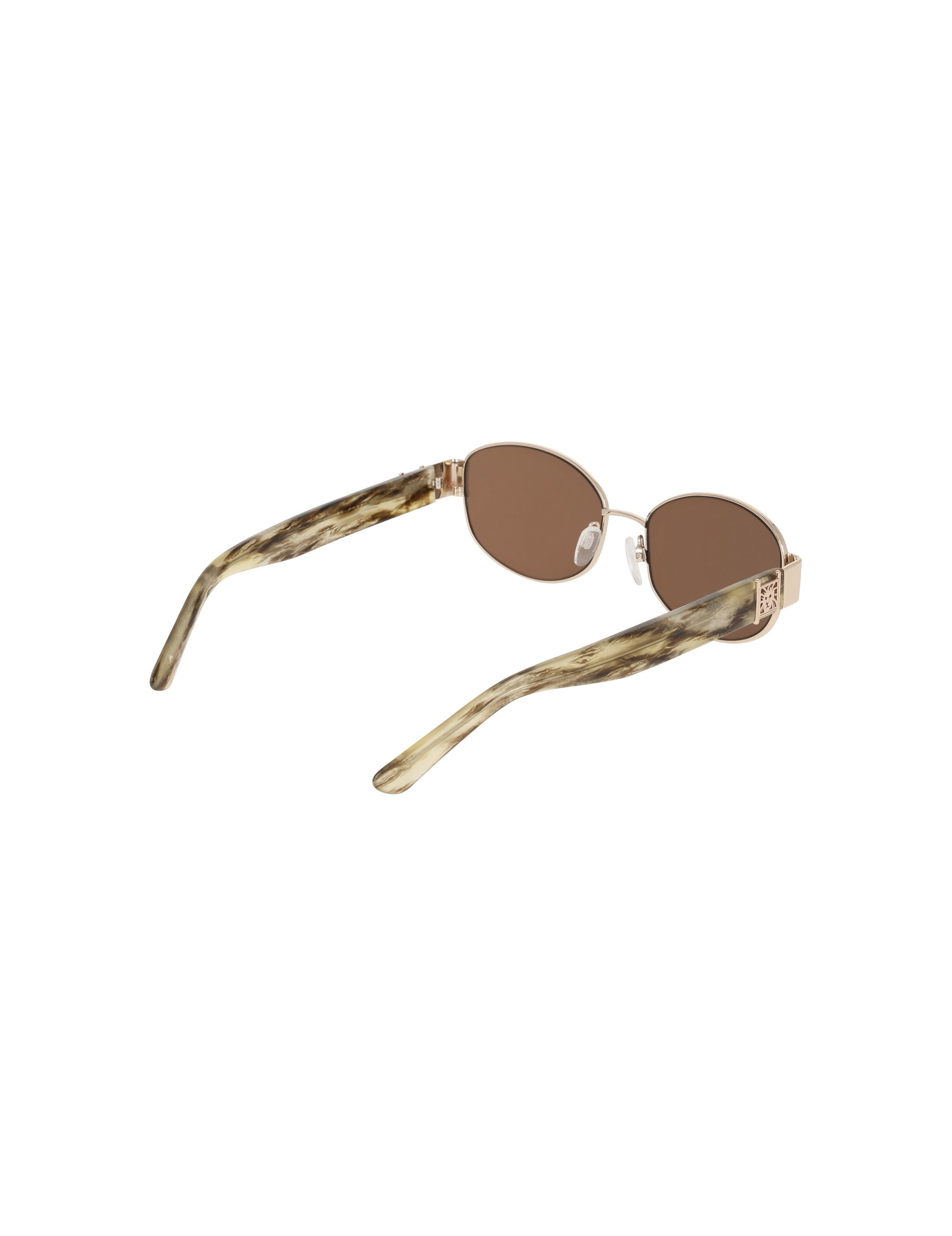 Anne Klein Oval Metal Frame Sunglasses