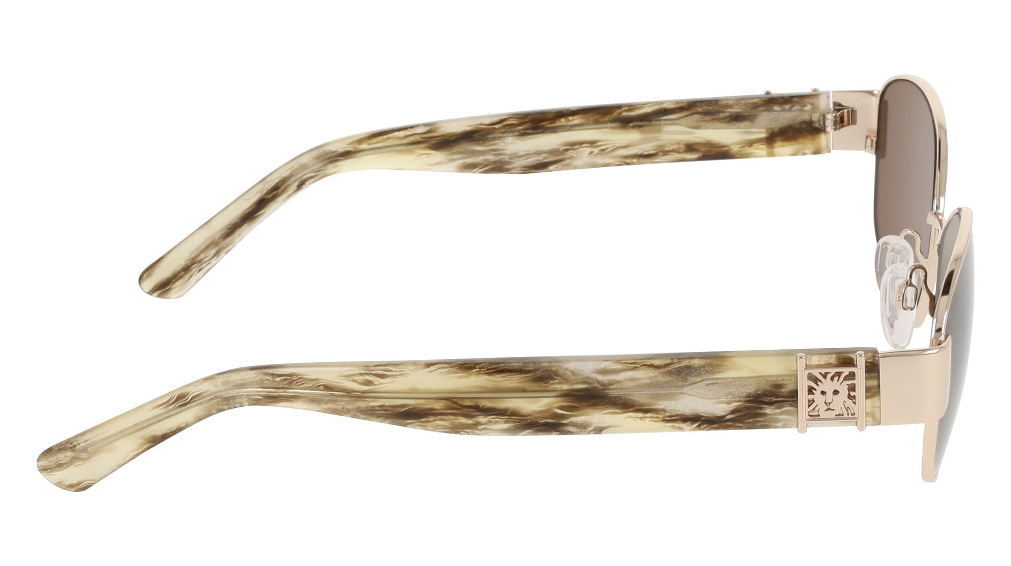 Anne Klein Oval Metal Frame Sunglasses