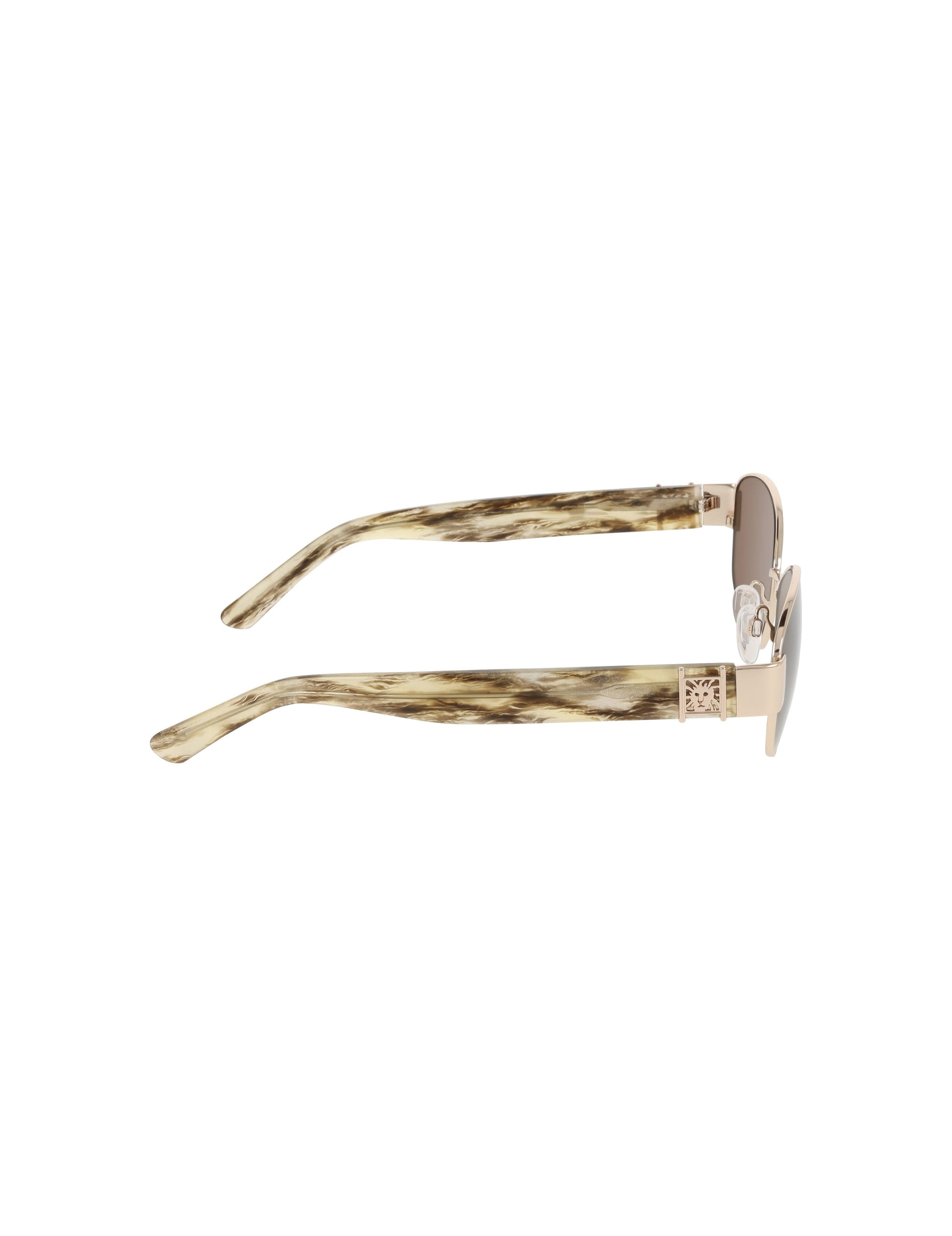 Anne Klein Oval Metal Frame Sunglasses