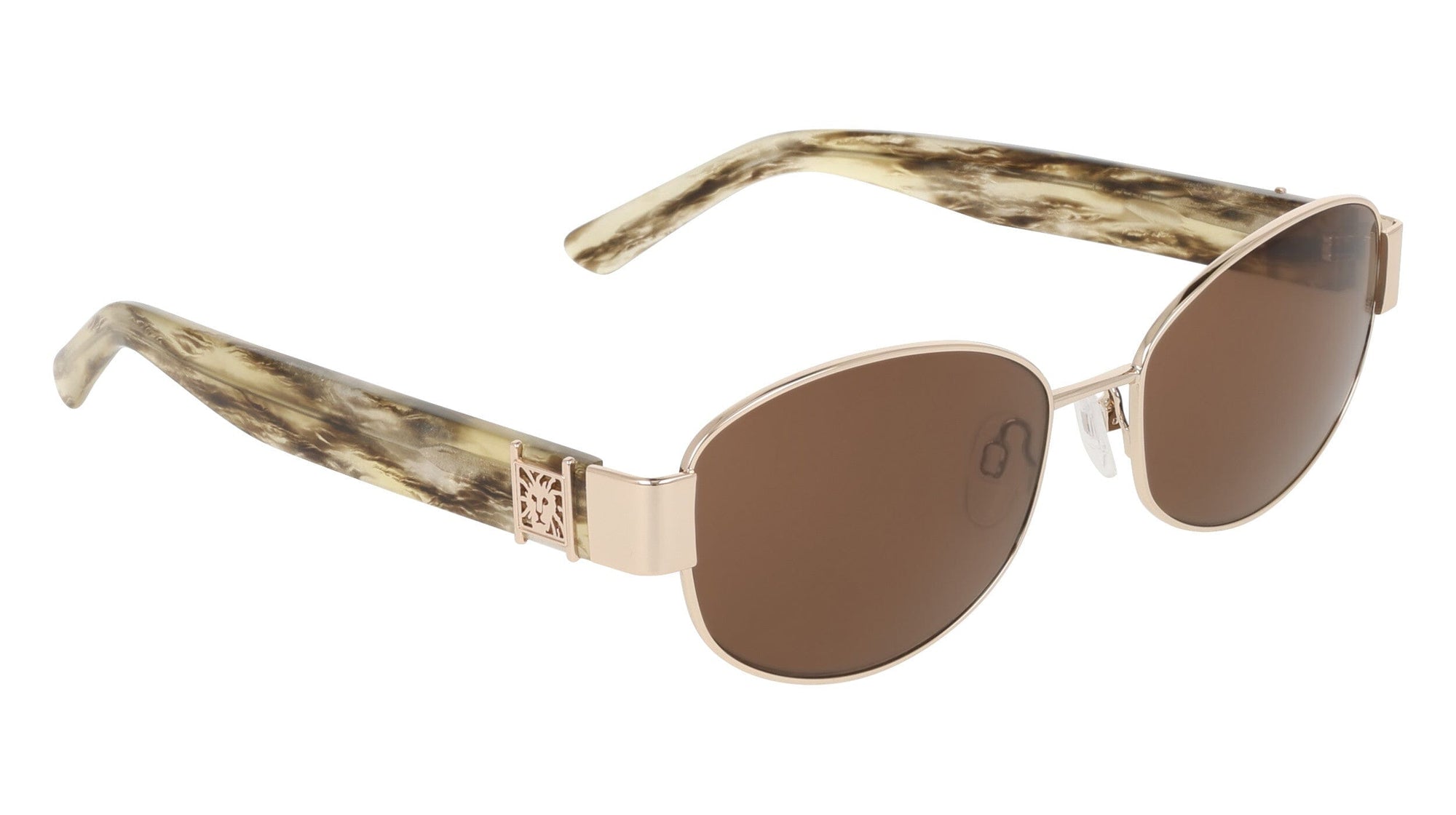 Anne Klein Oval Metal Frame Sunglasses