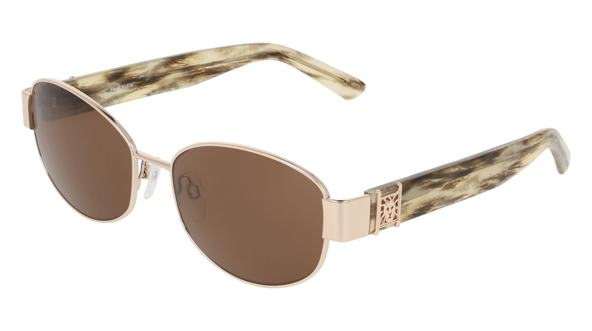 Anne Klein Oval Metal Frame Sunglasses