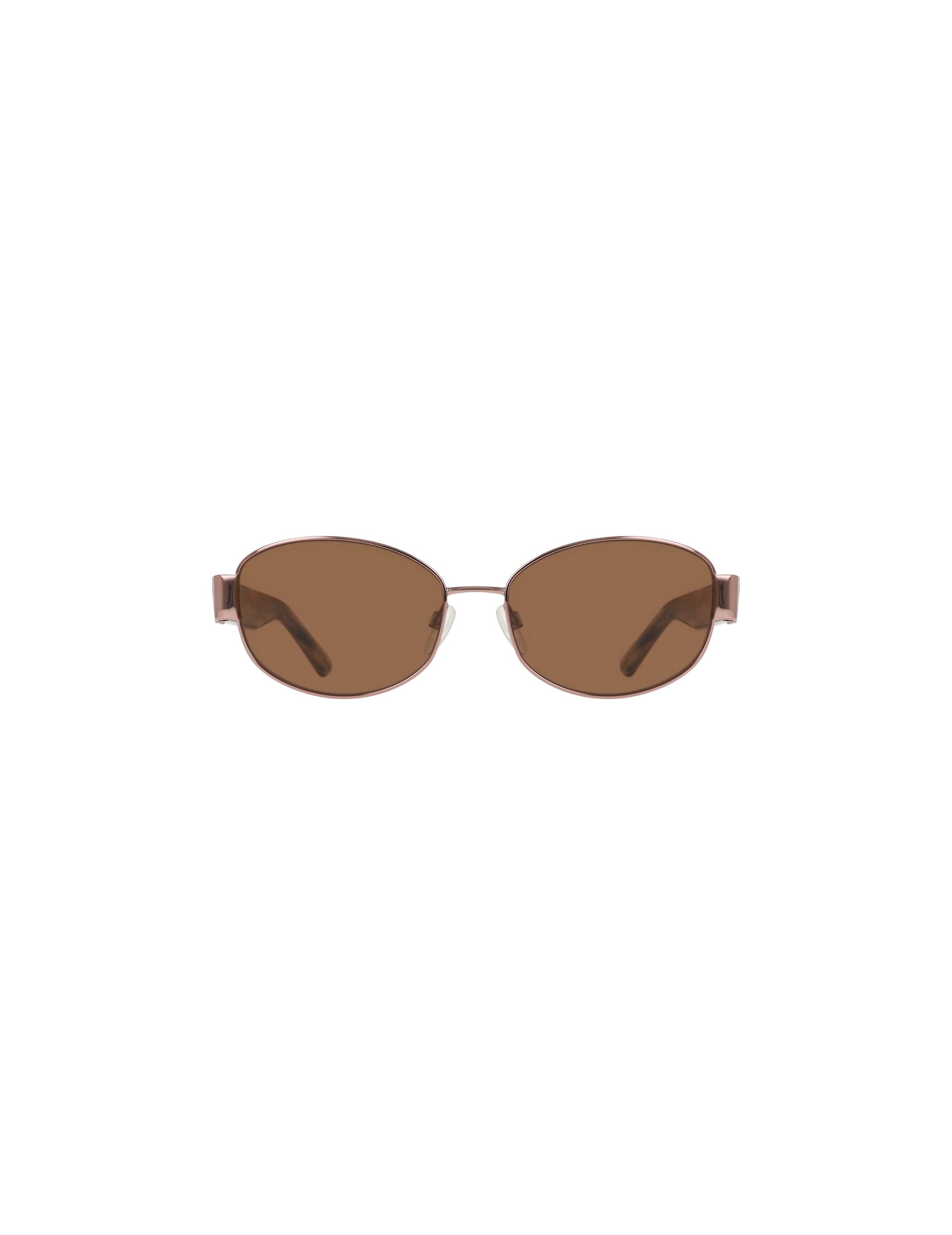 Anne Klein Oval Metal Frame Sunglasses