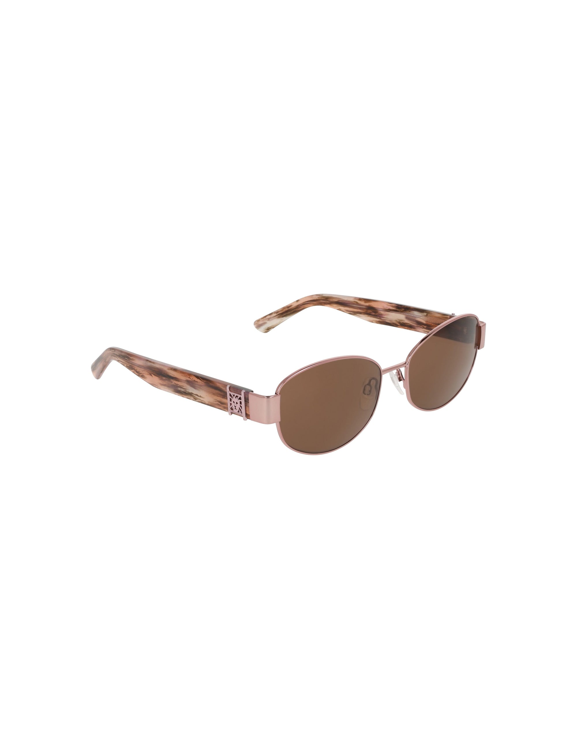 Anne Klein Oval Metal Frame Sunglasses