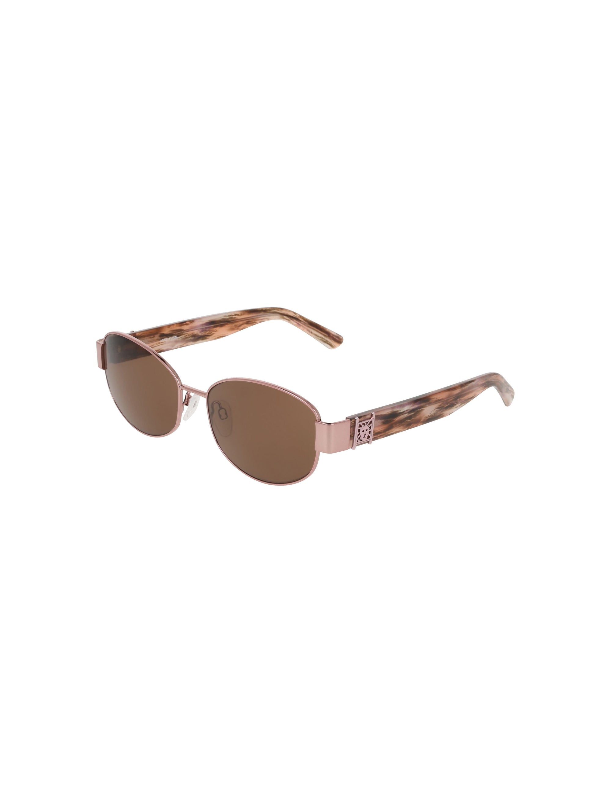 Anne Klein Oval Metal Frame Sunglasses
