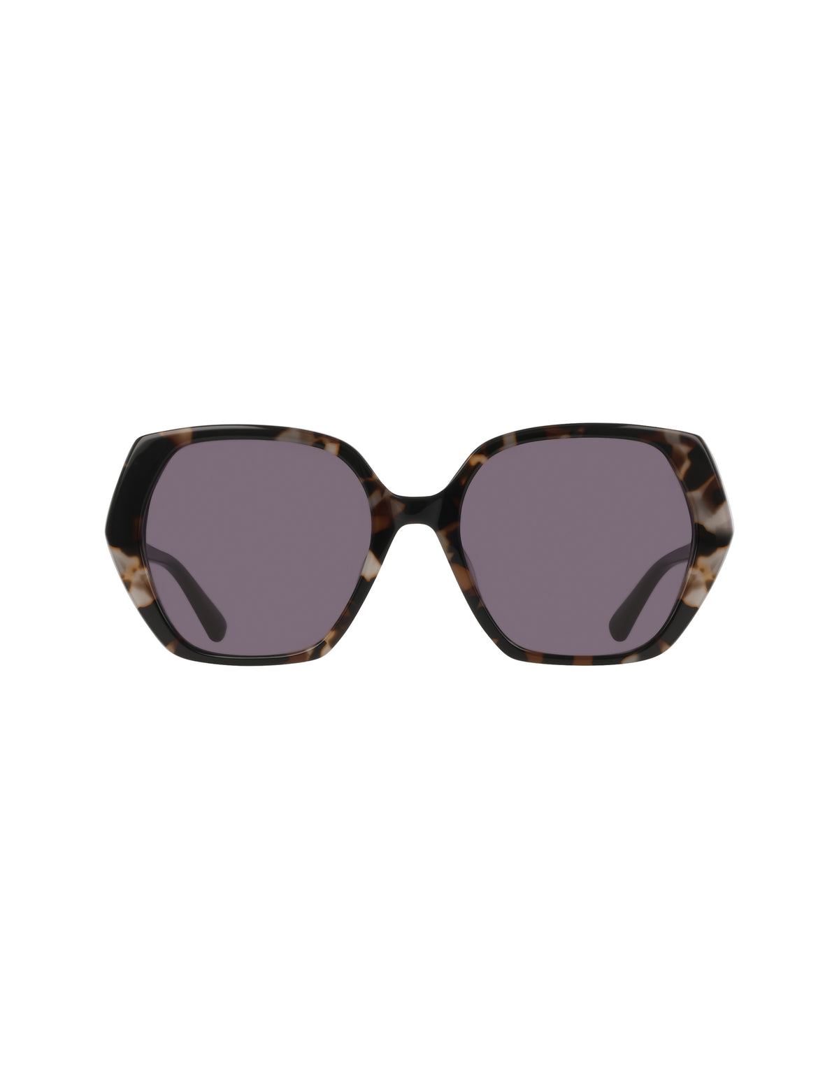 Geometric Tortoise Color-Block Sunglasses