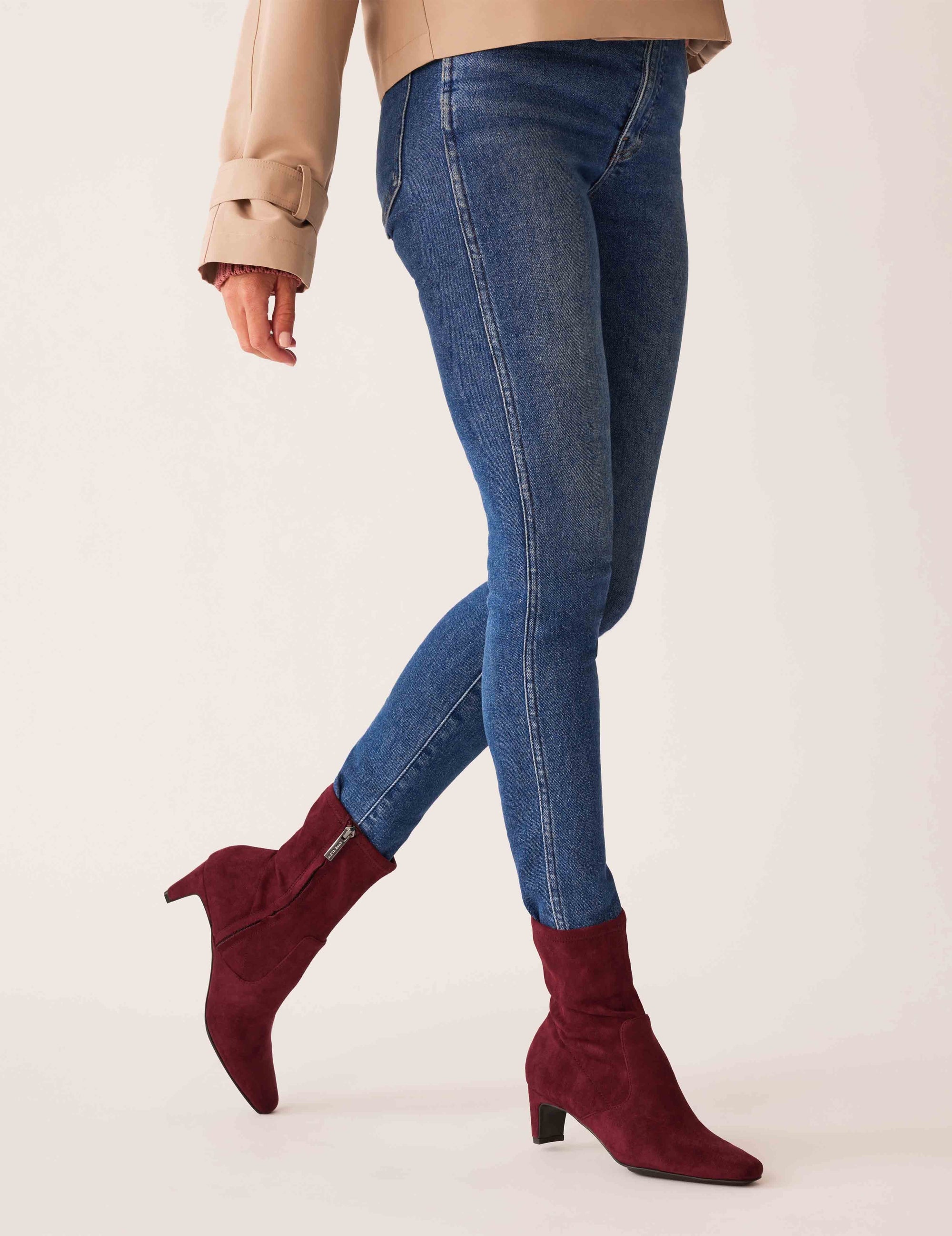 Anne klein suede booties online