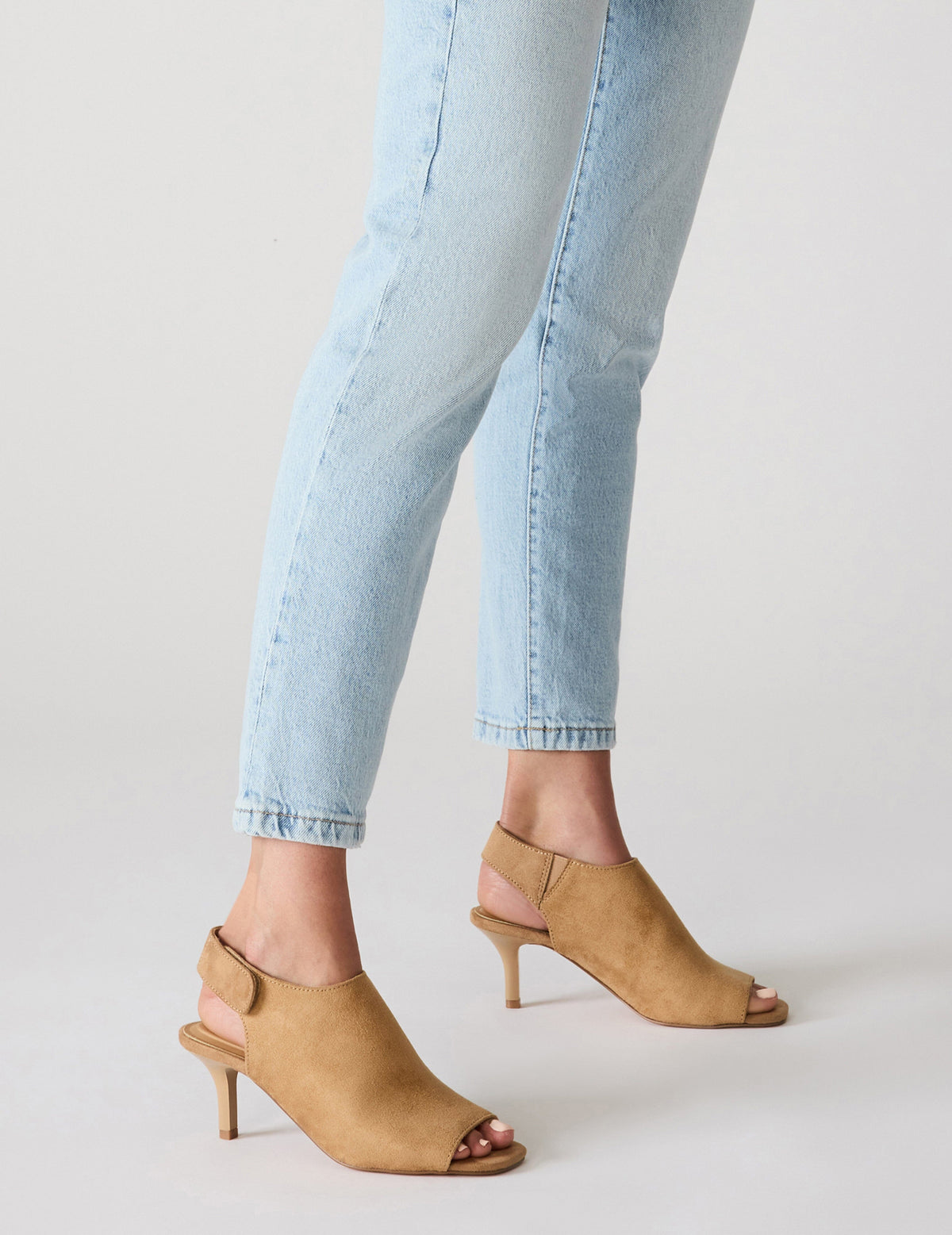 Anne Klein Sand Suede Semana Dress Heel