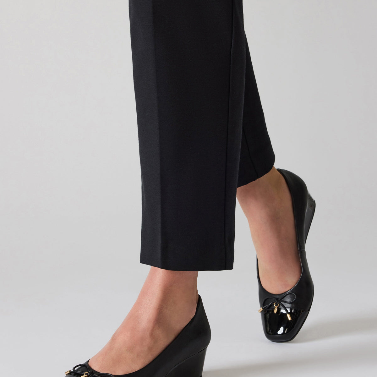 Anne Klein Women's Waiter Wedge Pump - Black - Wedge shoes