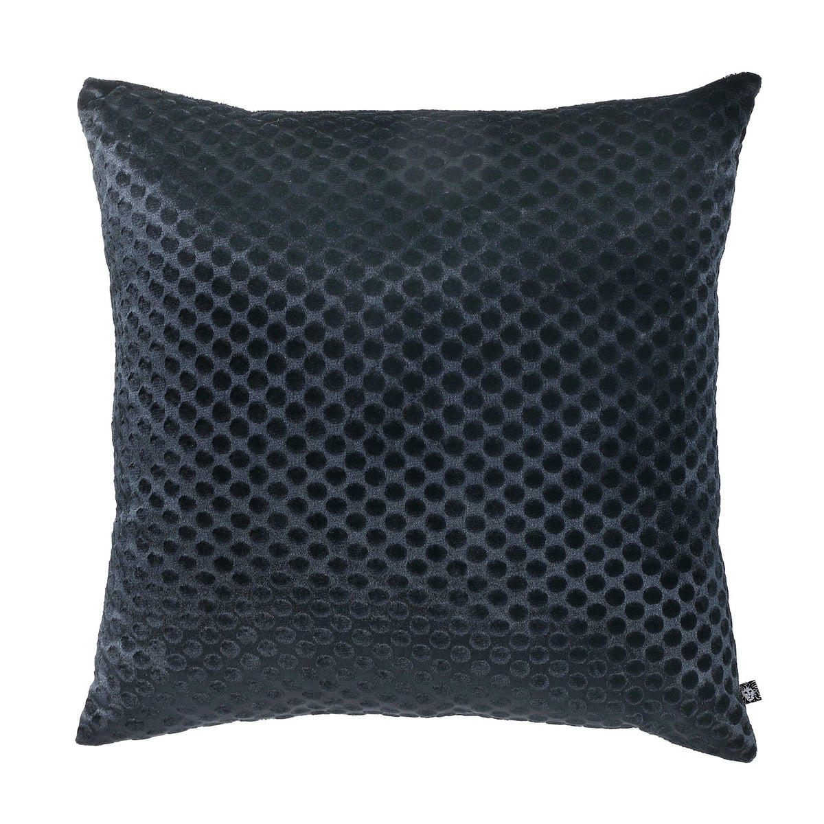Anne Klein Black Velvet Dot 20x20 Decorative Pillow