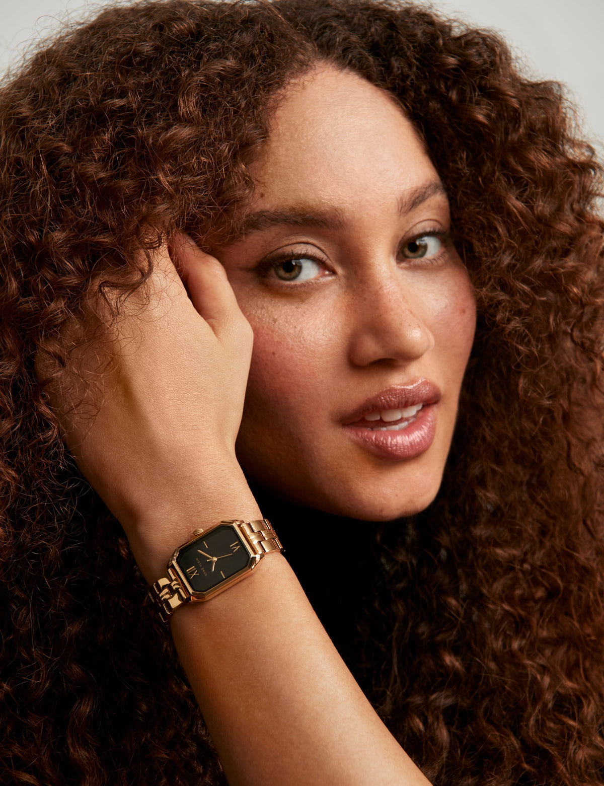 Anne Klein Octagonal Shaped Metal Bracelet Watch