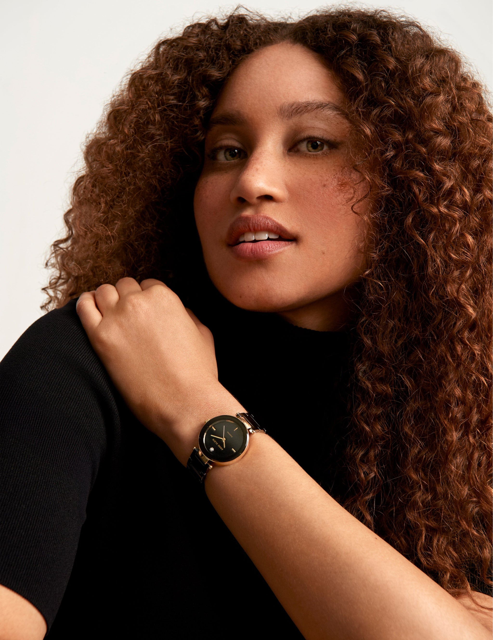 Diamond Accented Bangle Bracelet Watch Anne Klein