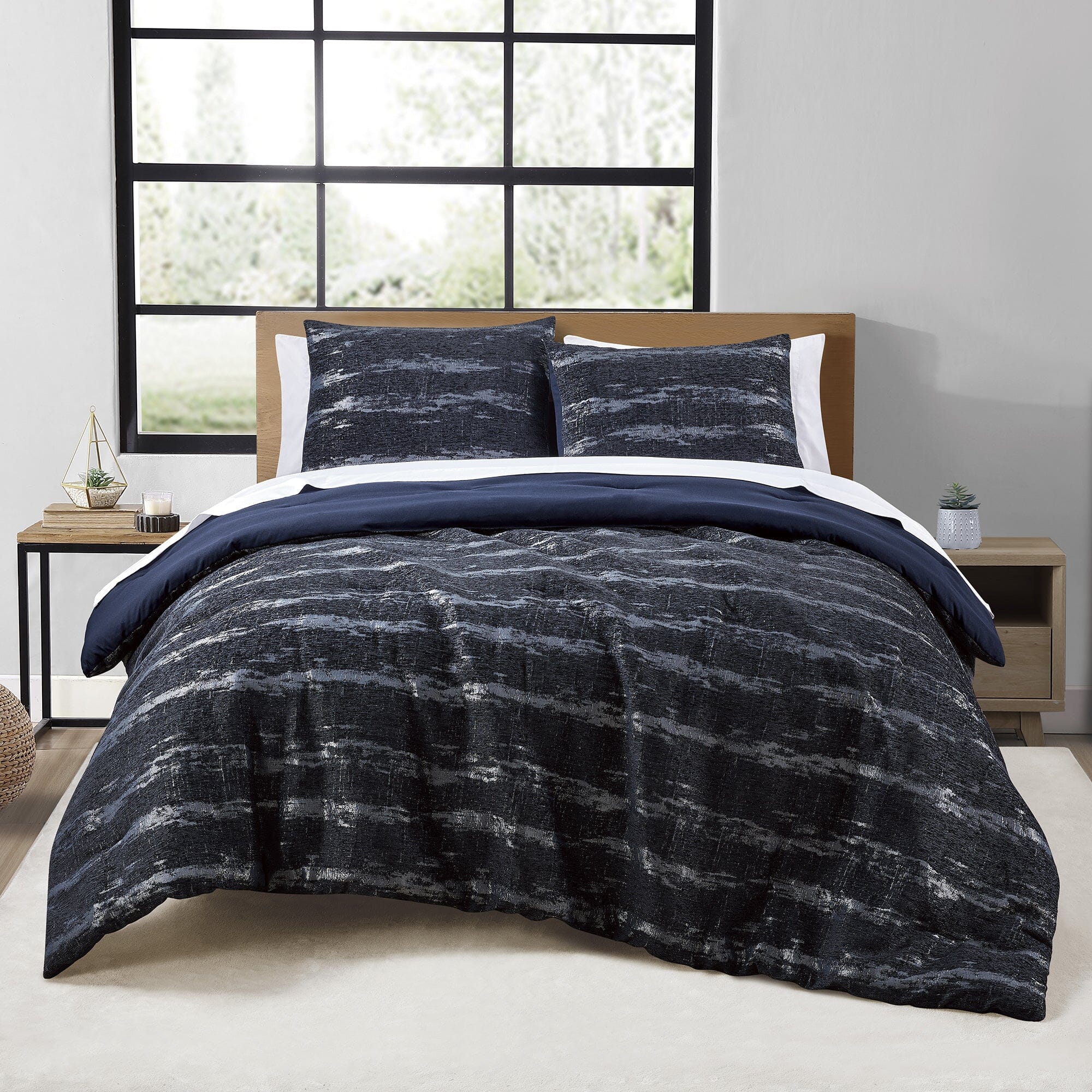 Anne Klein Blue Hartford Comforter Set