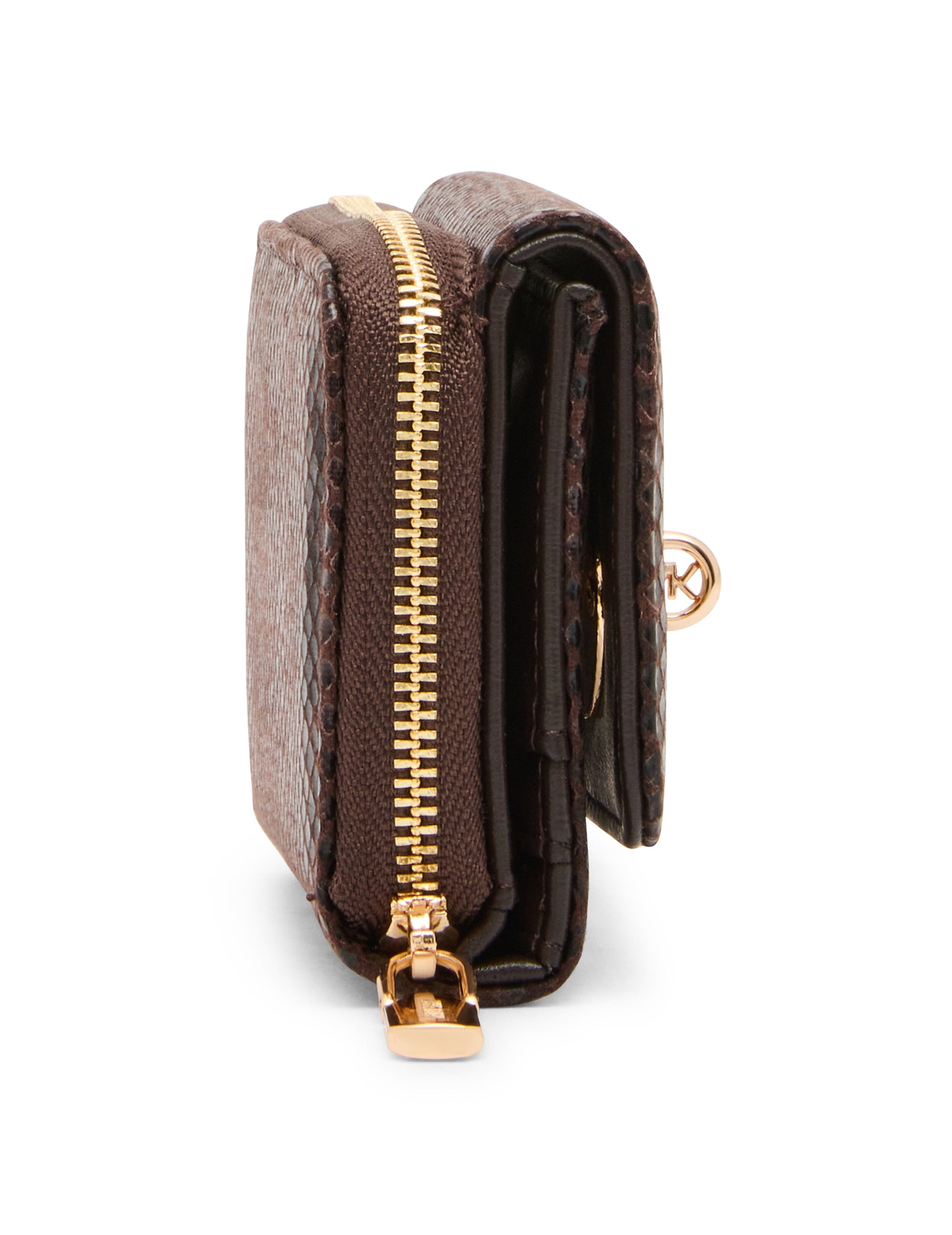 Faux Snake Oval Turnlock Flap Wallet WALLET Madden - Handbags