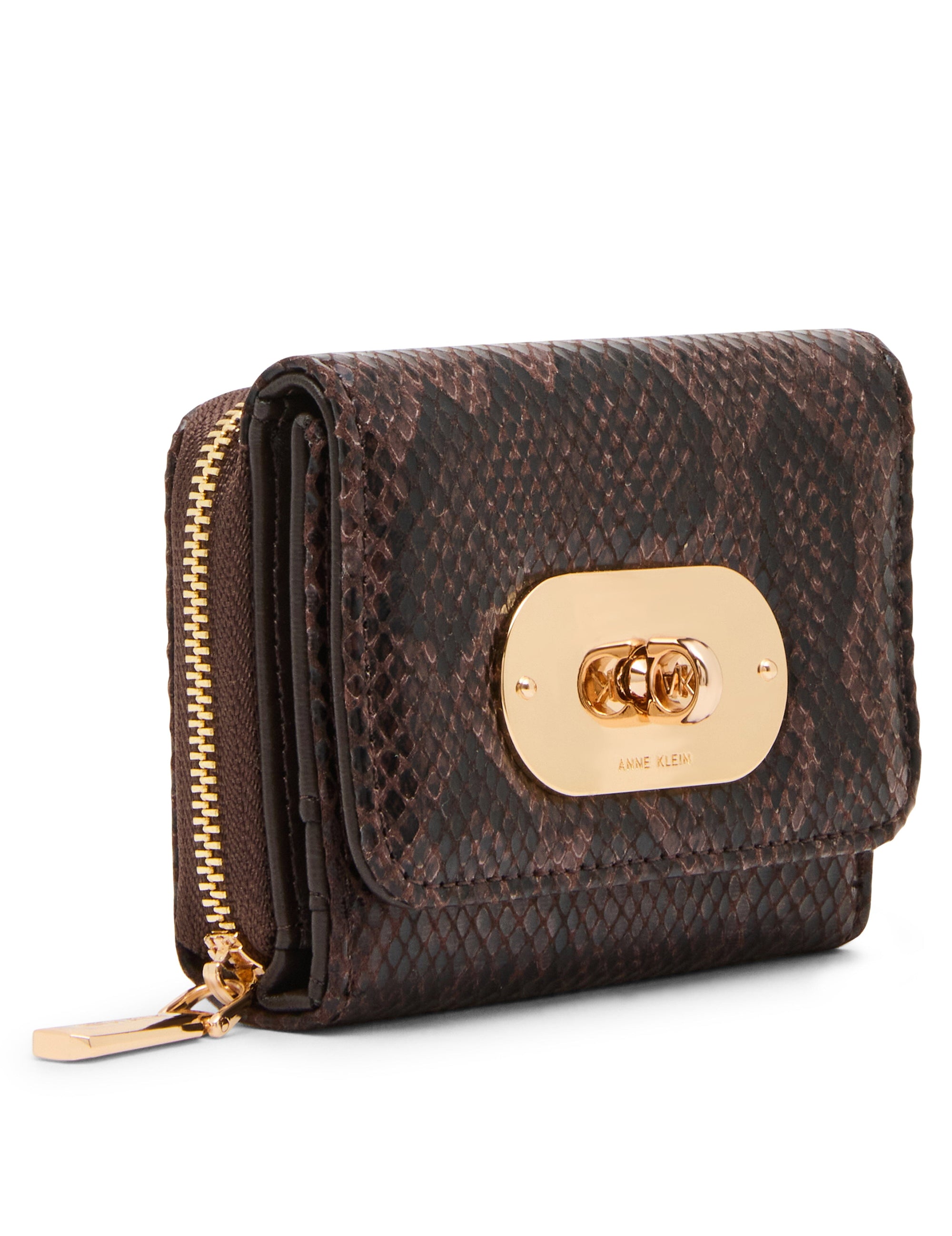 Faux Snake Oval Turnlock Flap Wallet WALLET Madden - Handbags