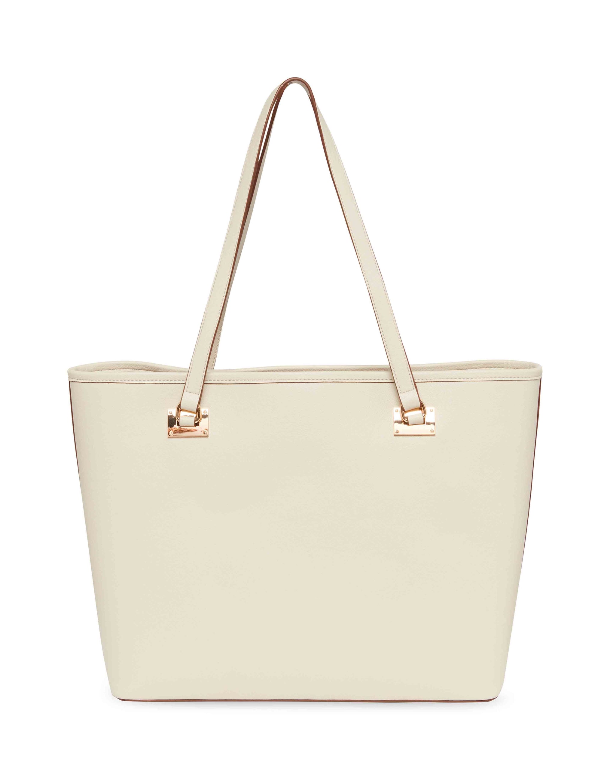 Anne Klein Perforated Tote Bag in Natural | Lyst