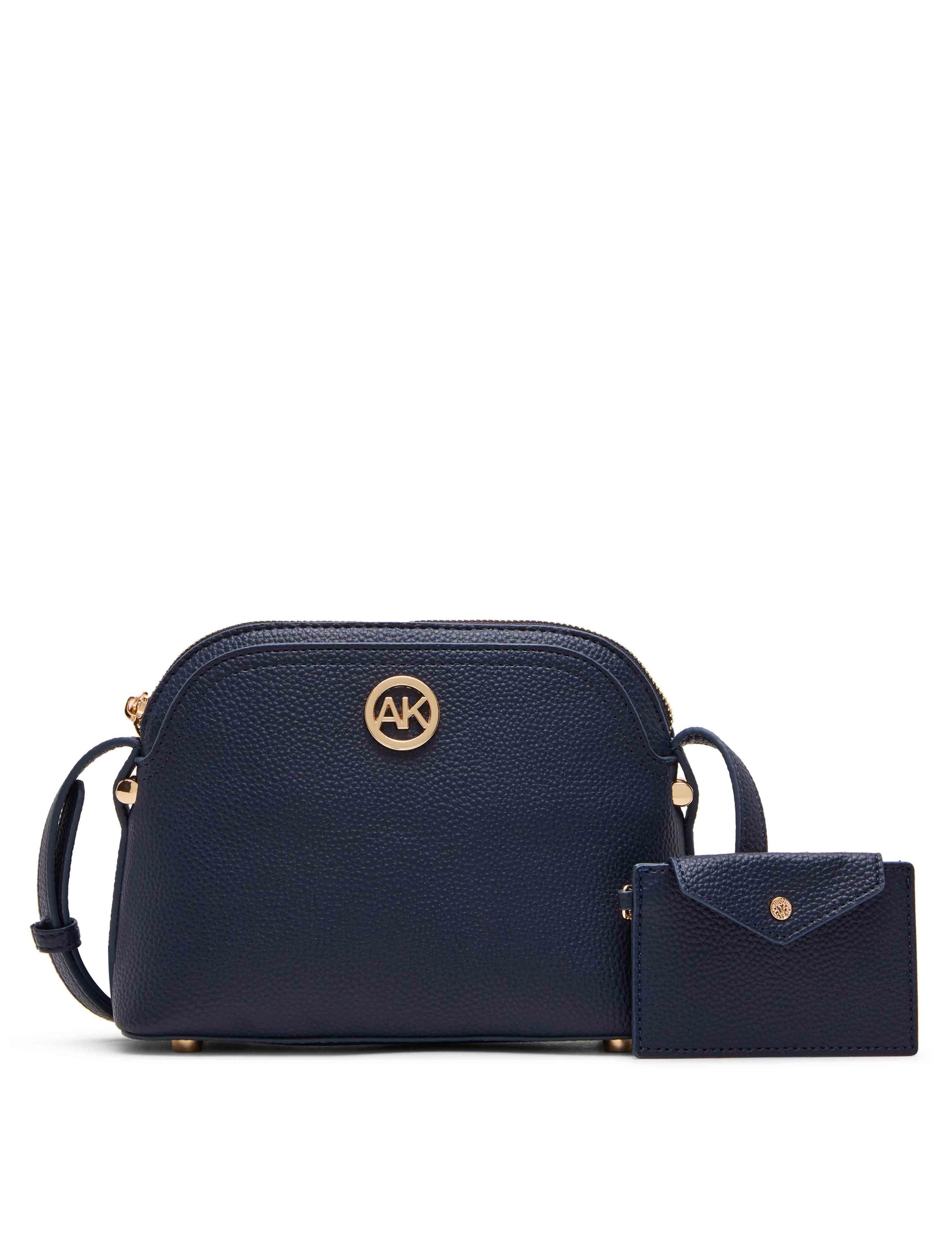 Anne Klein Distant Mountain Dome Crossbody with Detachable Card Case