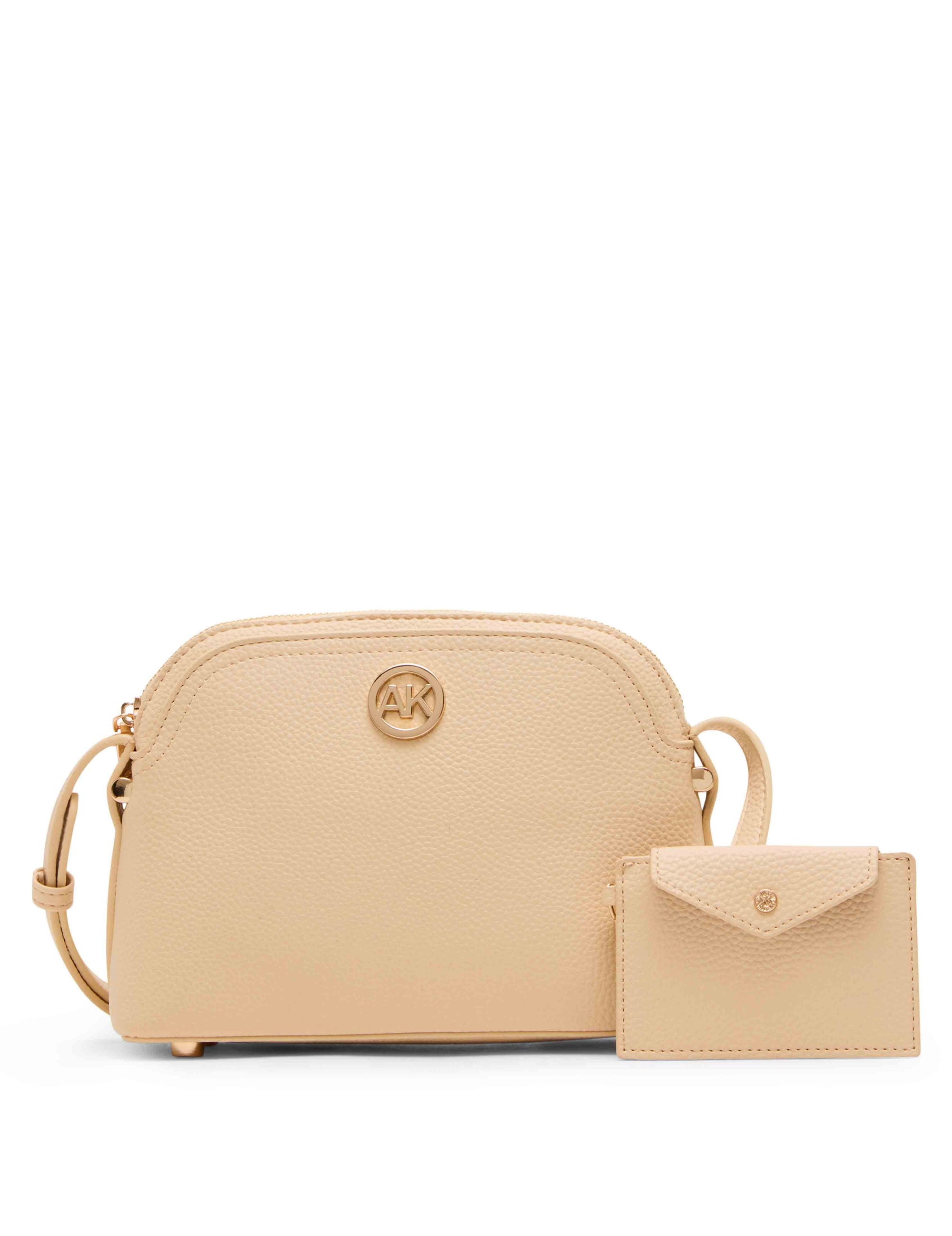 Anne Klein Panna Cotta Dome Crossbody with Detachable Card Case