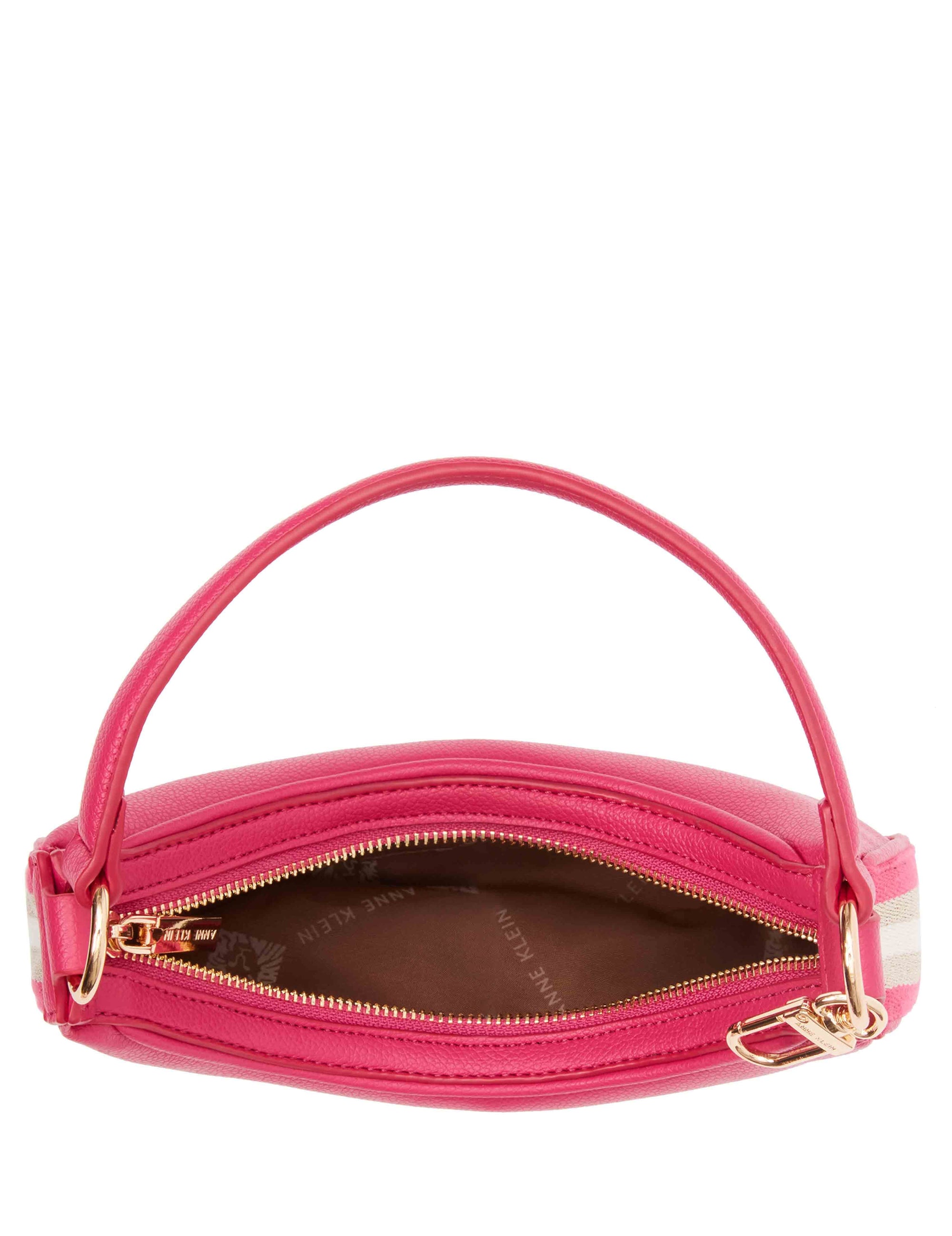 Anne Klein Convertible Shoulder Bag with Web Strap - Pink
