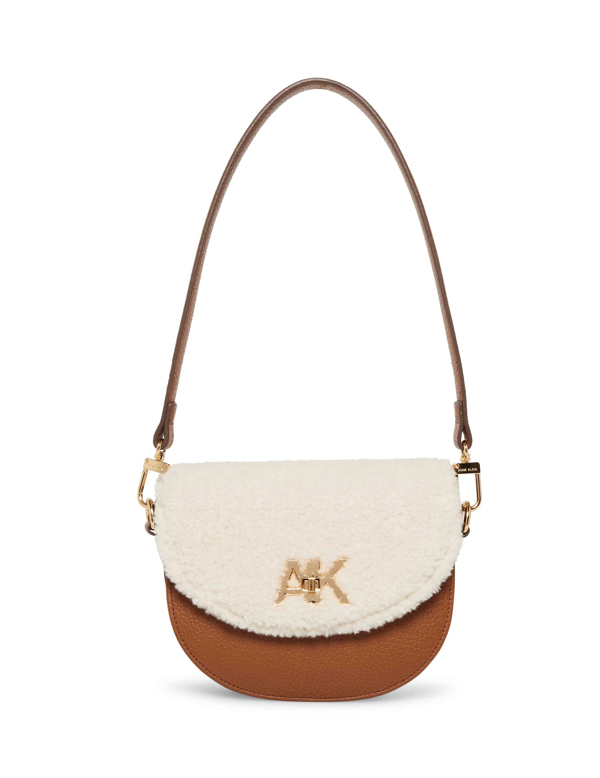 Anne Klein Convertible Sherpa Flap Shoulder Bag