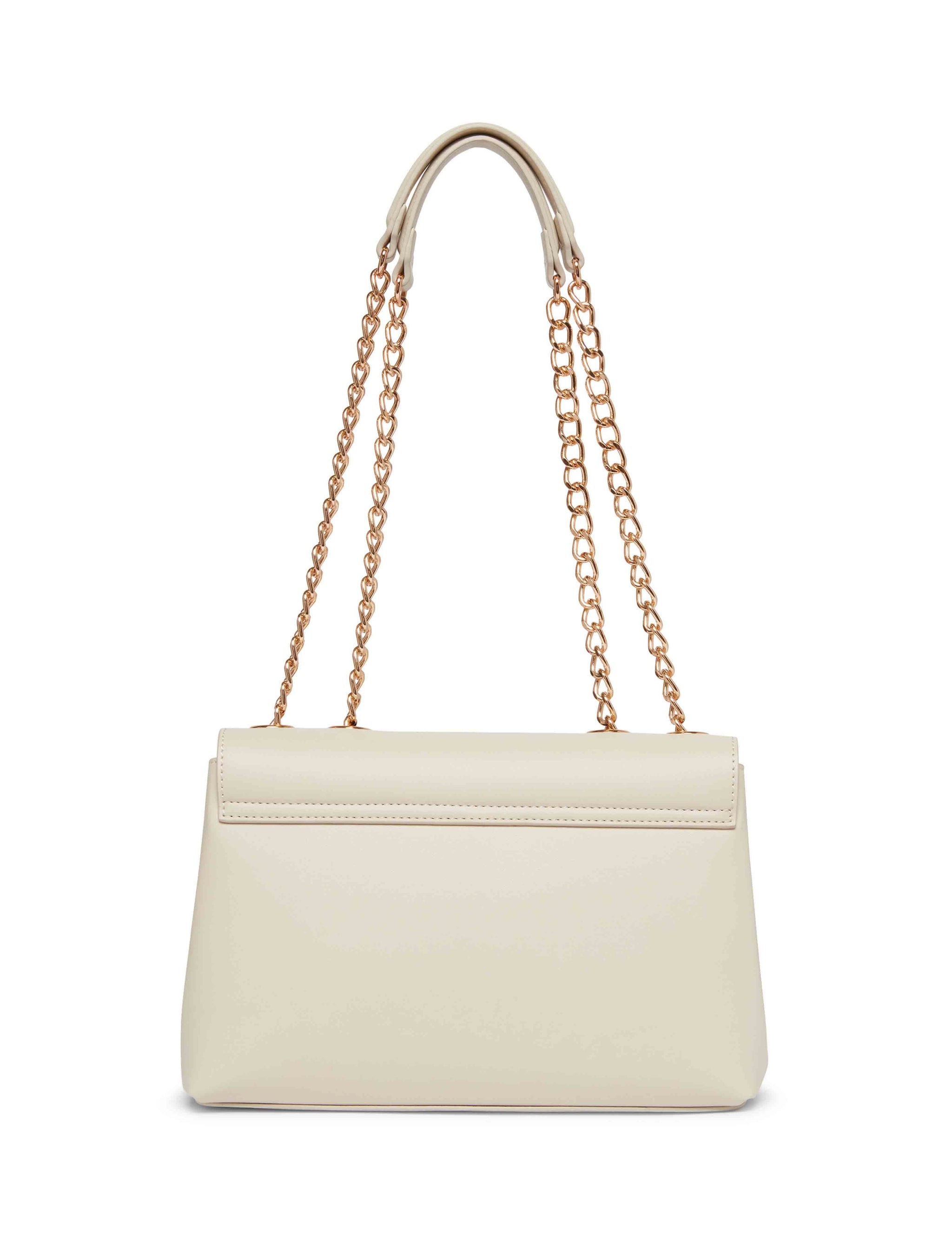 NewTown - Chain Strap Faux Leather Flap Shoulder Bag