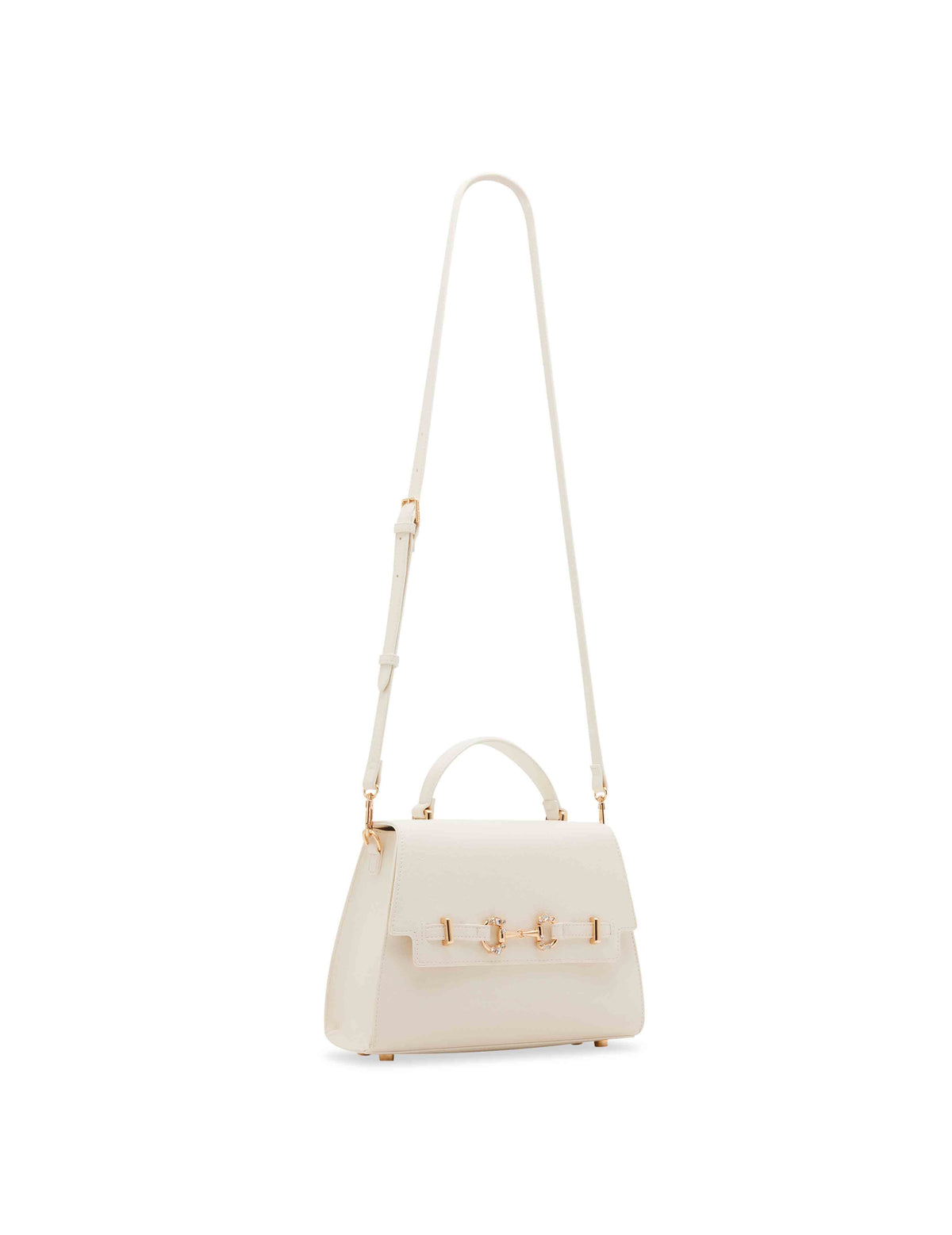 Anne Klein  Top Handle Satchel With Embellished Horse Bit Detailing