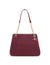 Anne Klein Cherry Lacquer East West ruched Tote with chain straps