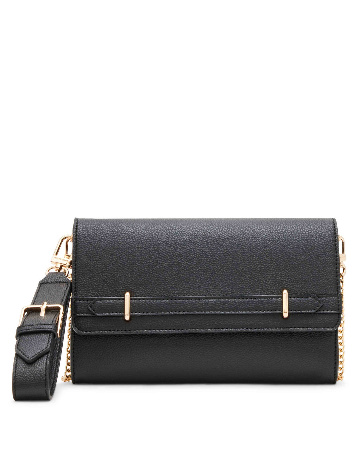 Anne Klein Black Belted Wallet on a Chain