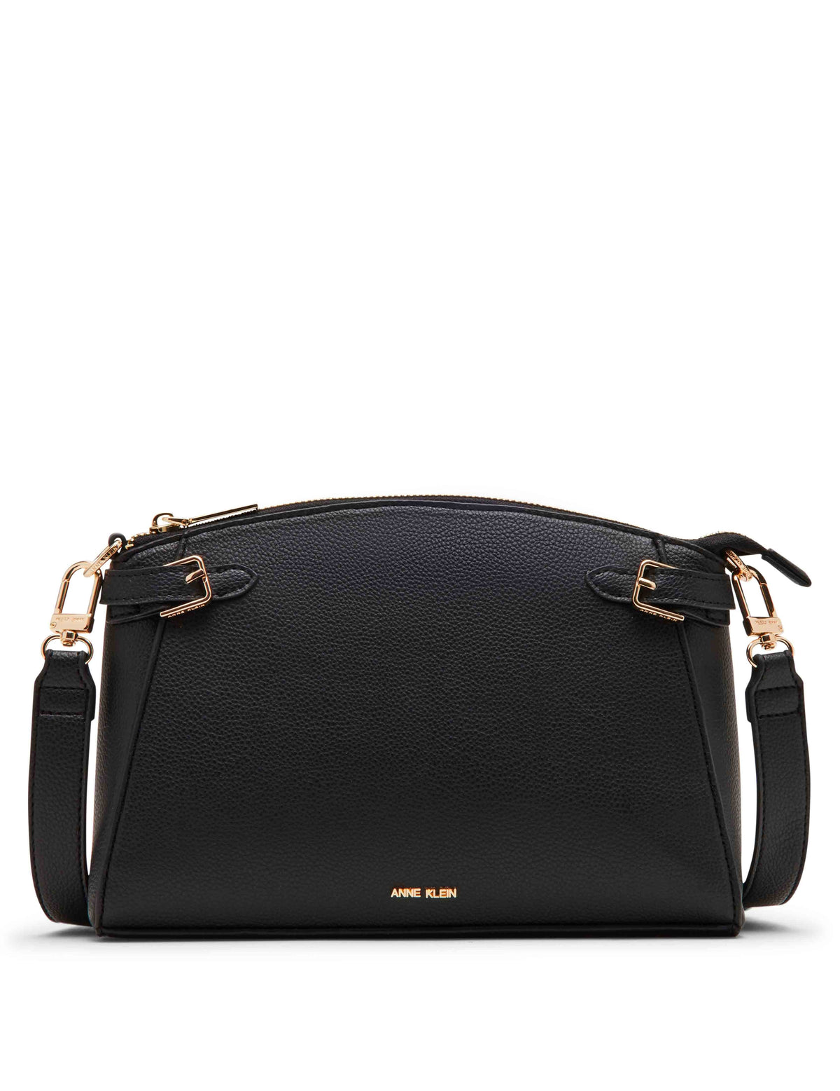 Anne Klein Black Belted dome crossbody bag