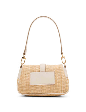 Anne Klein Scuplted Buckle Saddle with Detachable Strap