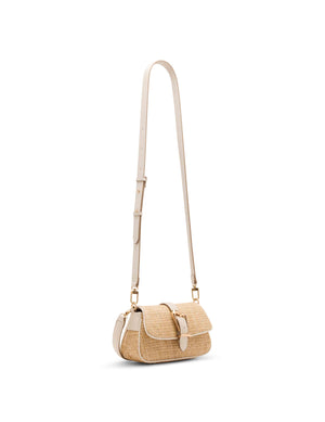 Anne Klein Scuplted Buckle Saddle with Detachable Strap