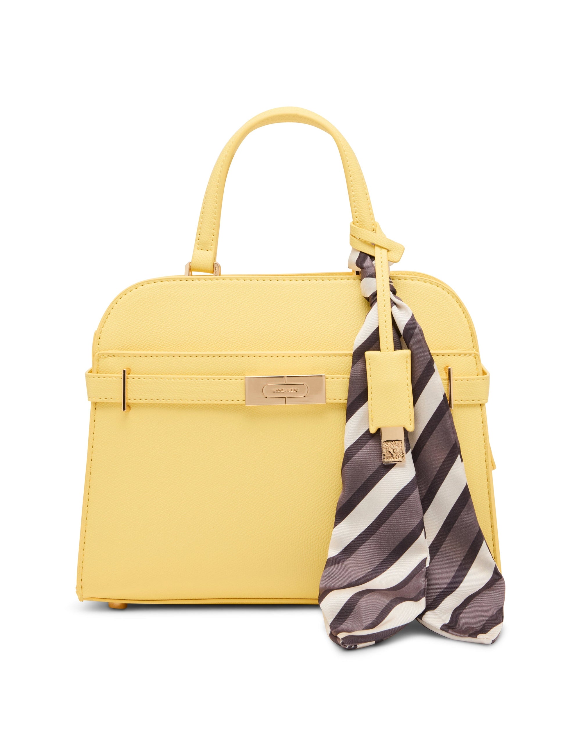 Anne Klein Buttercup/Neutral Medium Belted Satchel with Convertible Strap