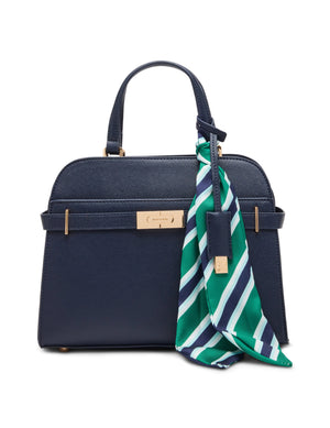 Anne Klein Distant Mountain/Green-Aqua Medium Belted Satchel with Convertible Strap