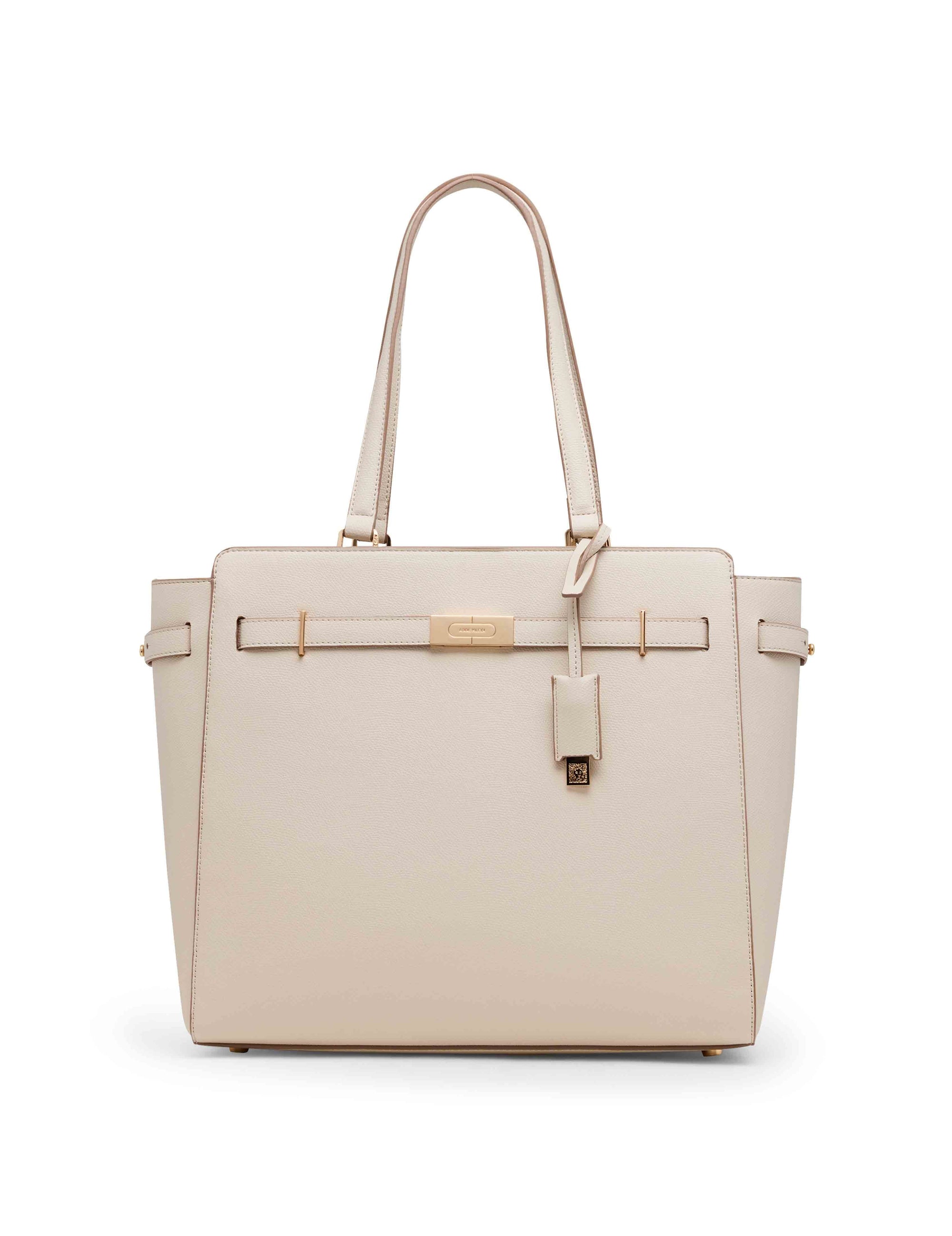 Anne Klein Parchment Belted North South Tote