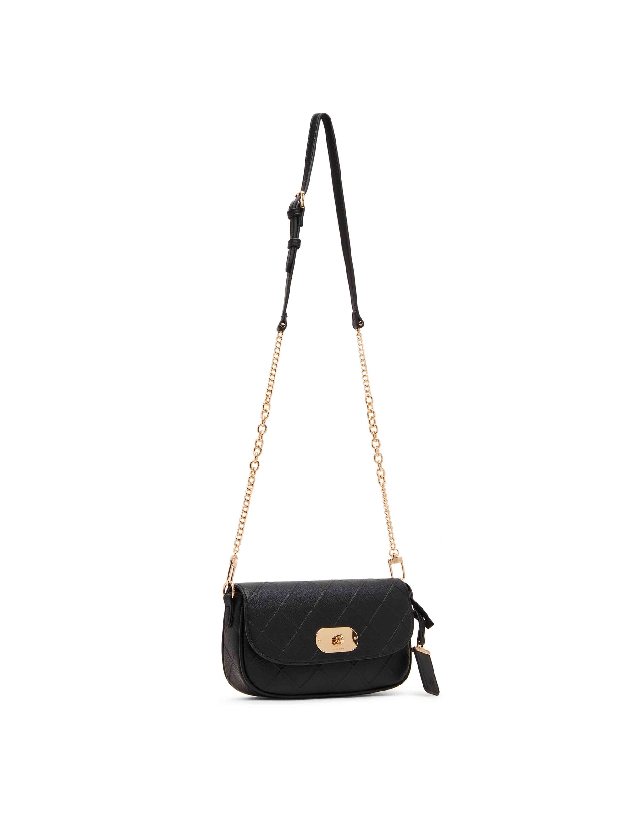 Anne Klein Emboss Saddle with Varigated Chain Strap