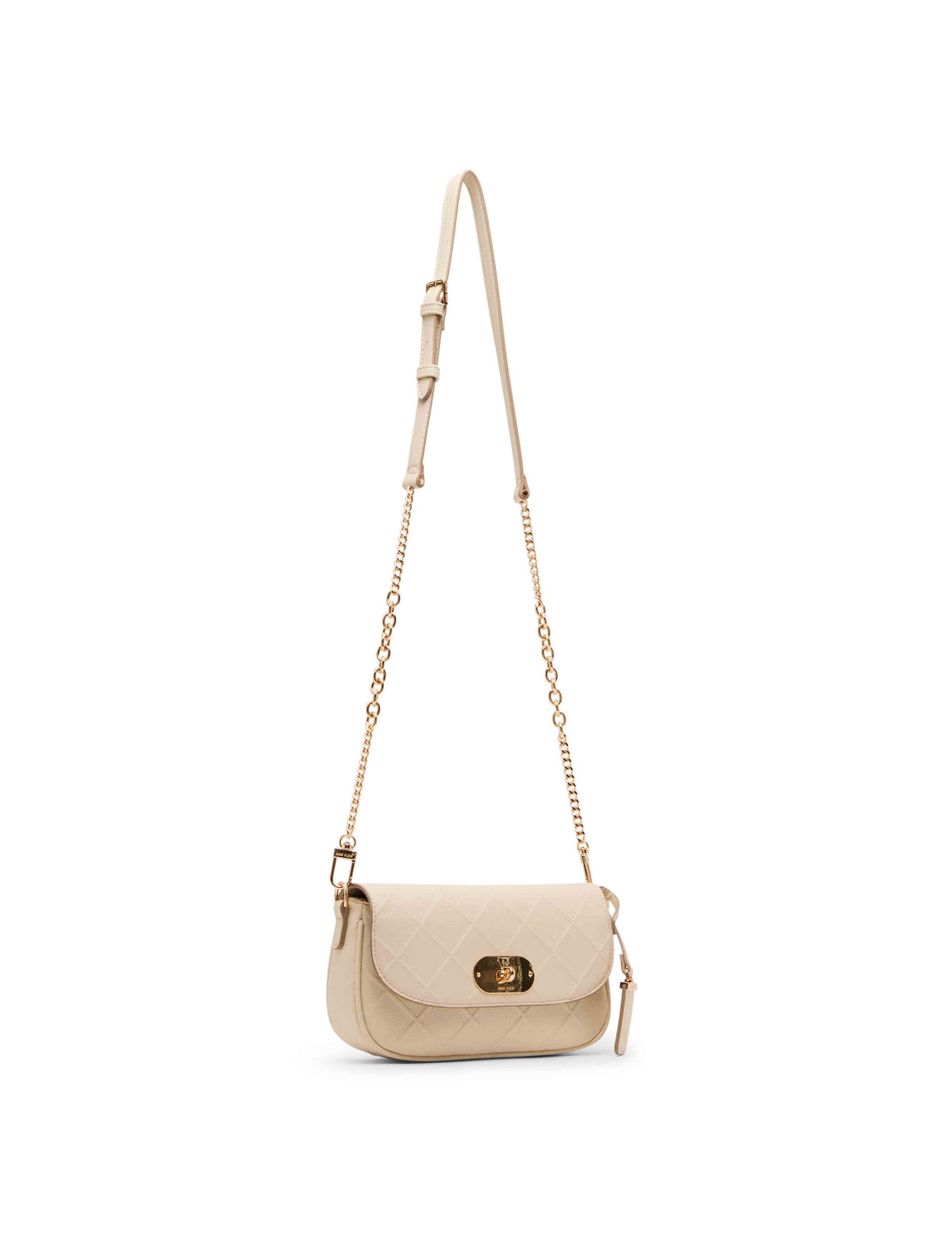 Anne Klein Emboss Saddle with Varigated Chain Strap