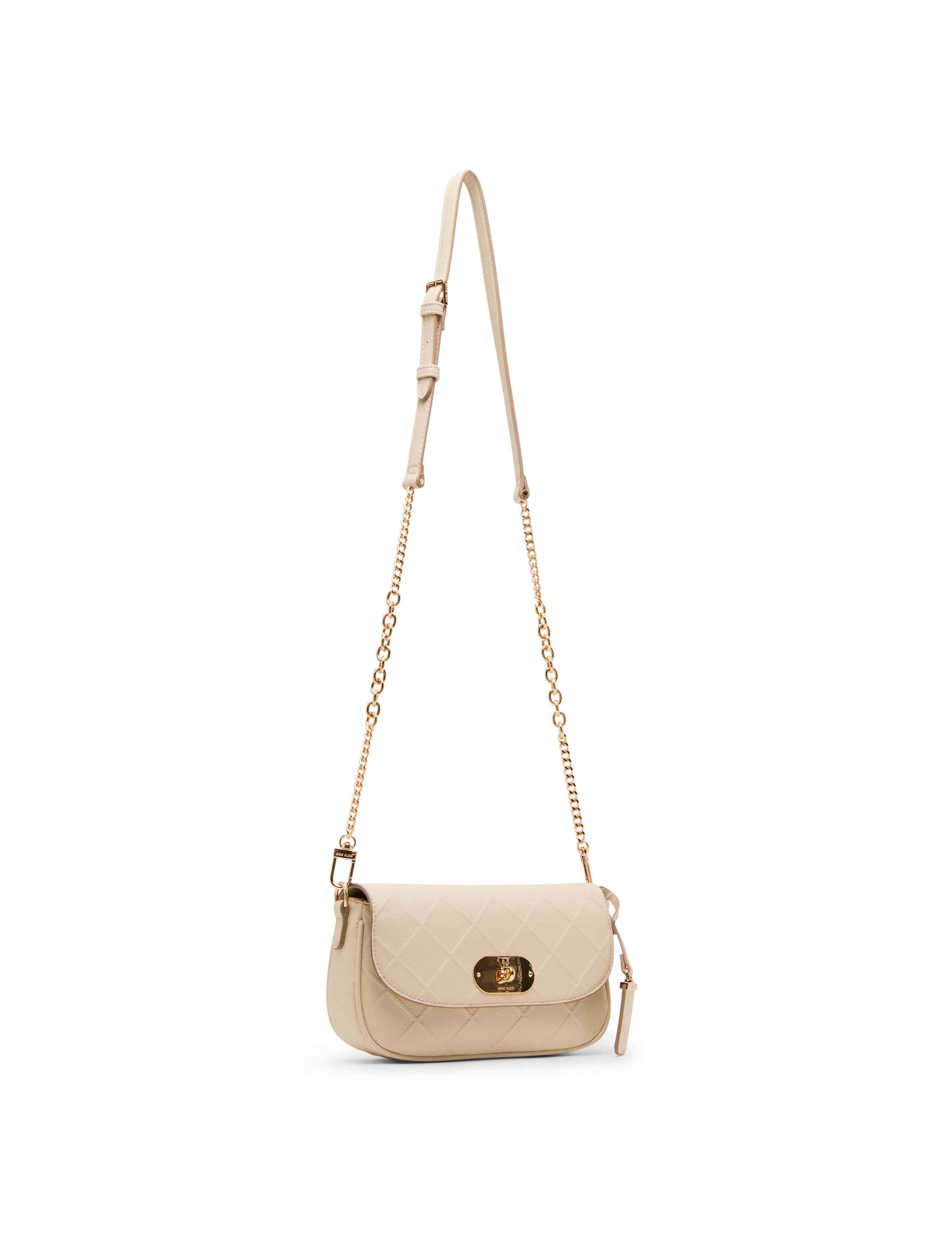 Anne Klein Emboss Saddle with Varigated Chain Strap