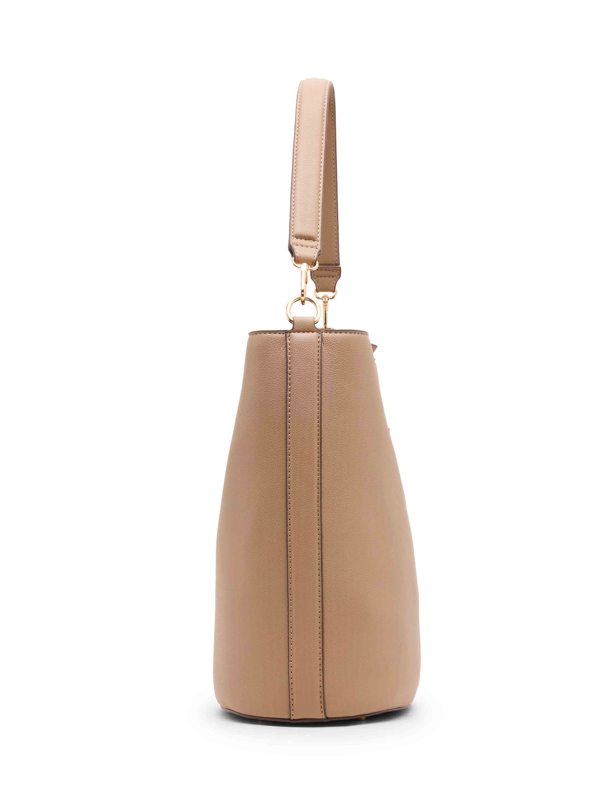 Anne Klein Medium Oval Turnlock Bucket with Convertible Strap