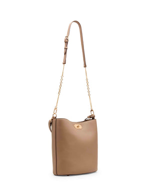 Anne Klein Medium Oval Turnlock Bucket with Convertible Strap