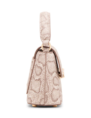 Anne Klein Faux Snake Mini Top Handle Flap with Detachable Strap