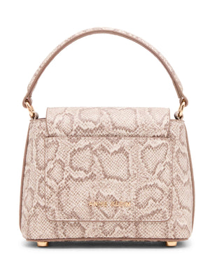 Anne Klein Faux Snake Mini Top Handle Flap with Detachable Strap