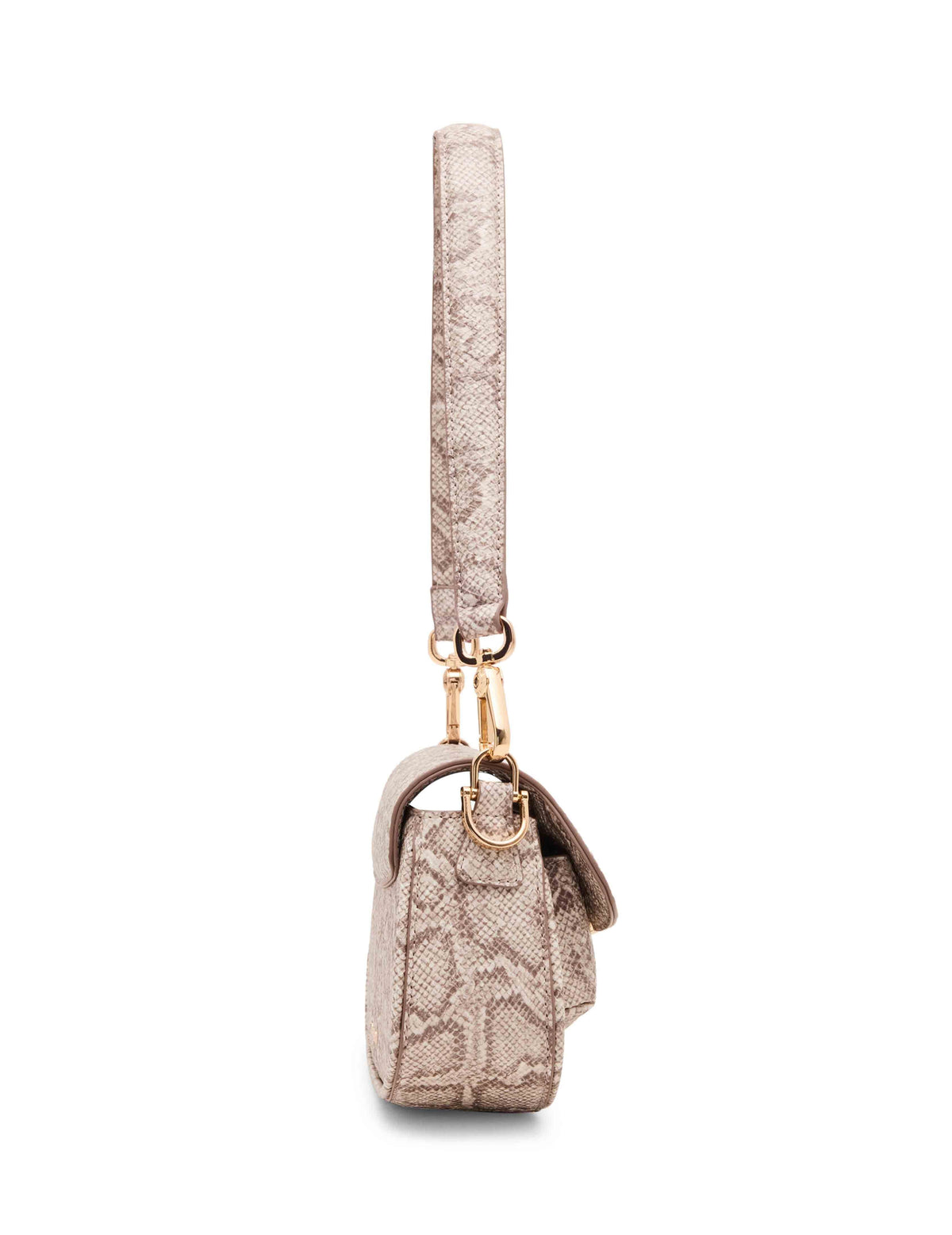 Anne Klein Faux Snake Sculpted Plaque East West Shoulder Bag