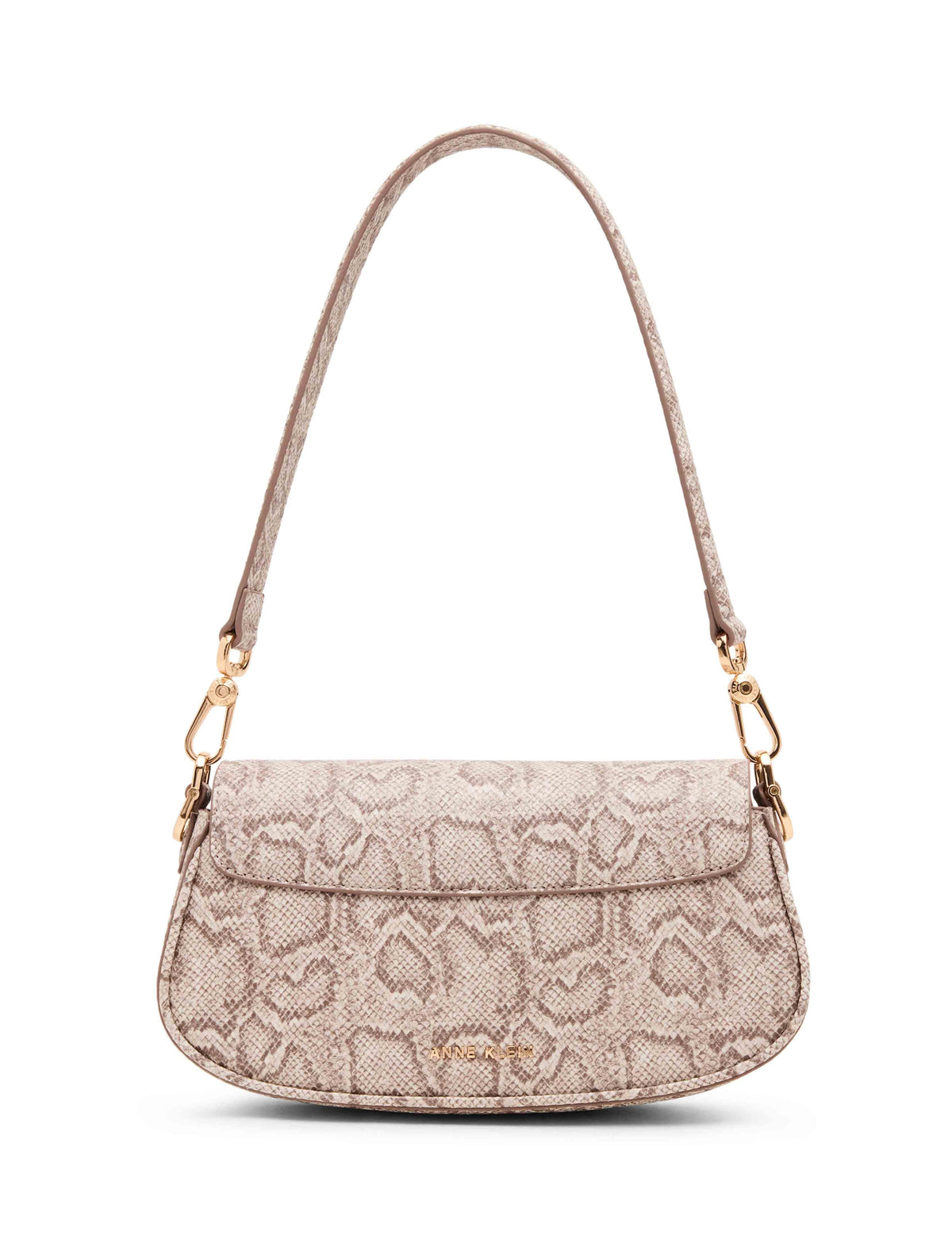 Anne Klein Faux Snake Sculpted Plaque East West Shoulder Bag