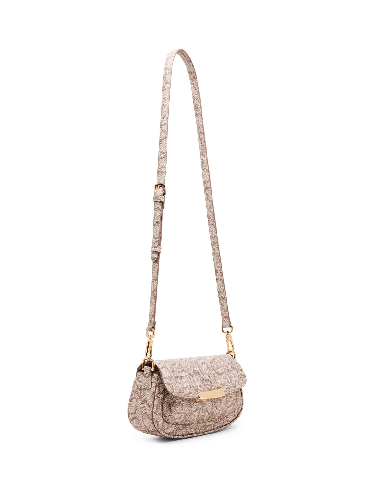 Anne Klein Faux Snake Sculpted Plaque East West Shoulder Bag