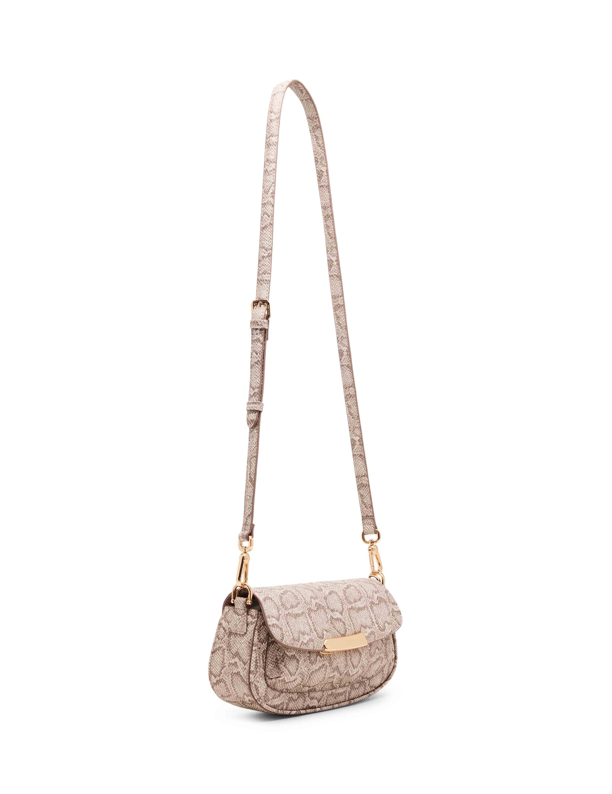 Anne Klein Faux Snake Sculpted Plaque East West Shoulder Bag