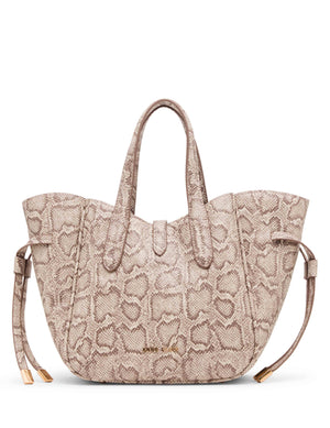 Anne Klein Faux Snake Small Tote with Convertible Strap
