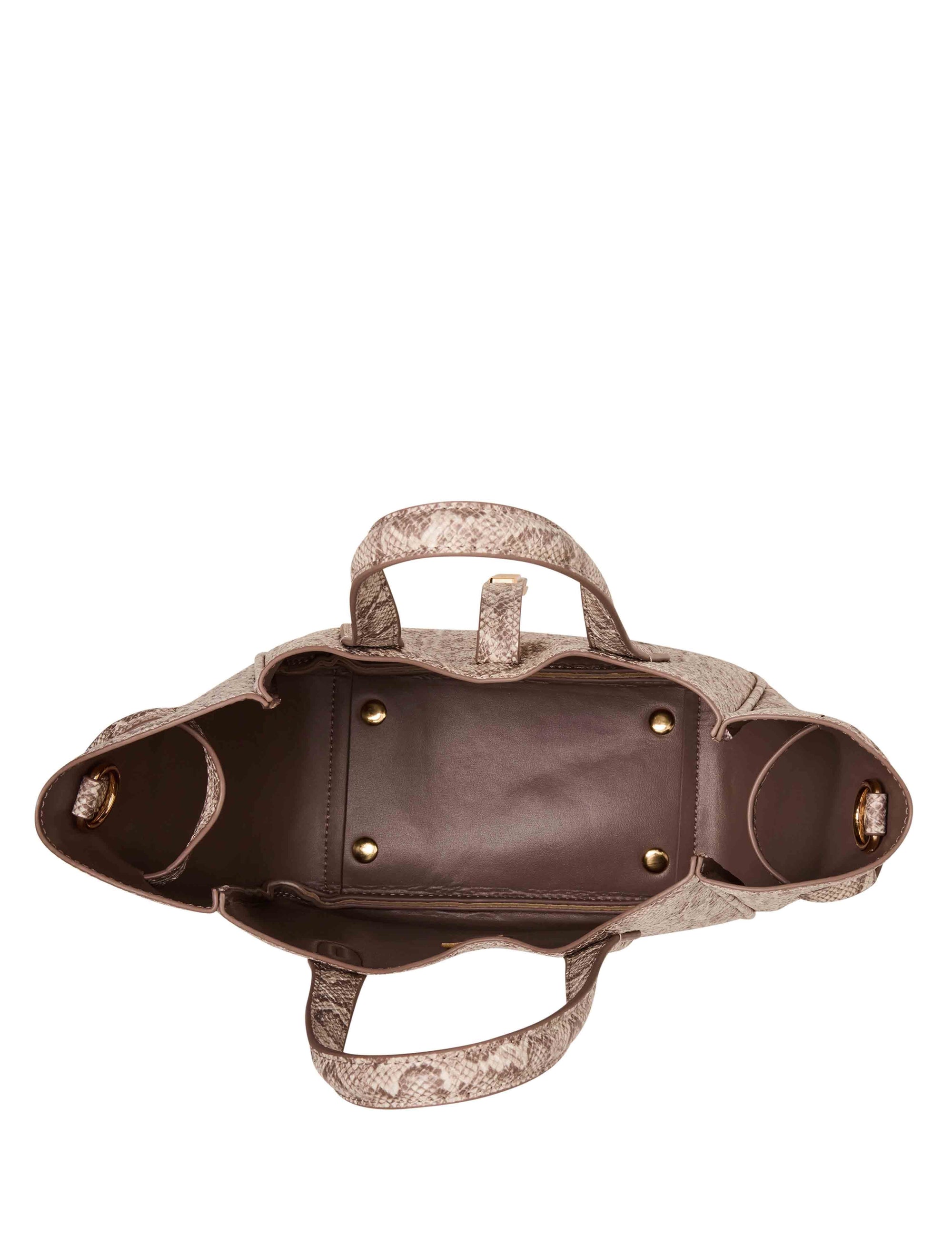 Anne Klein Faux Snake Small Tote with Convertible Strap