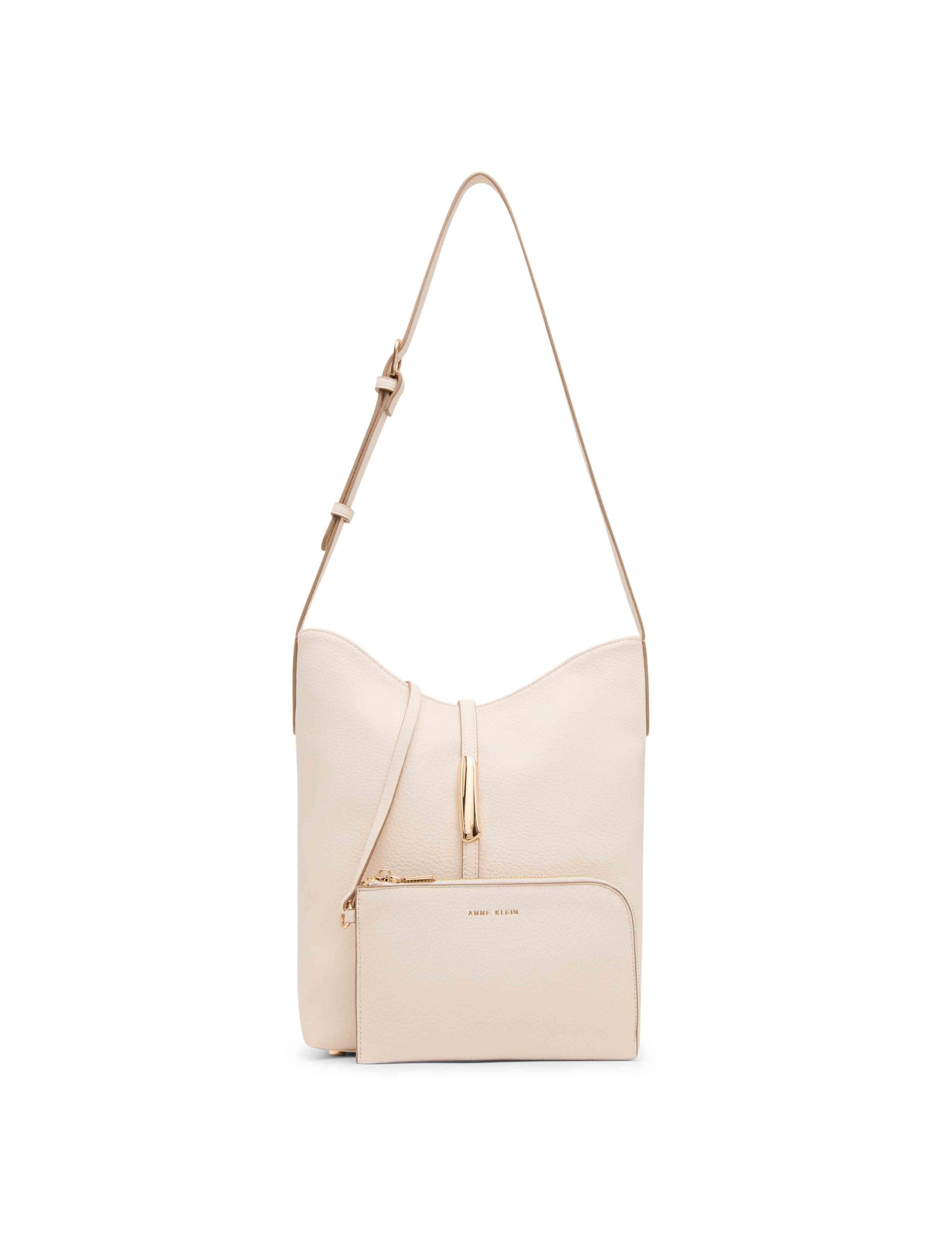 Anne Klein Pearl White Sculpted Plaque Hobo